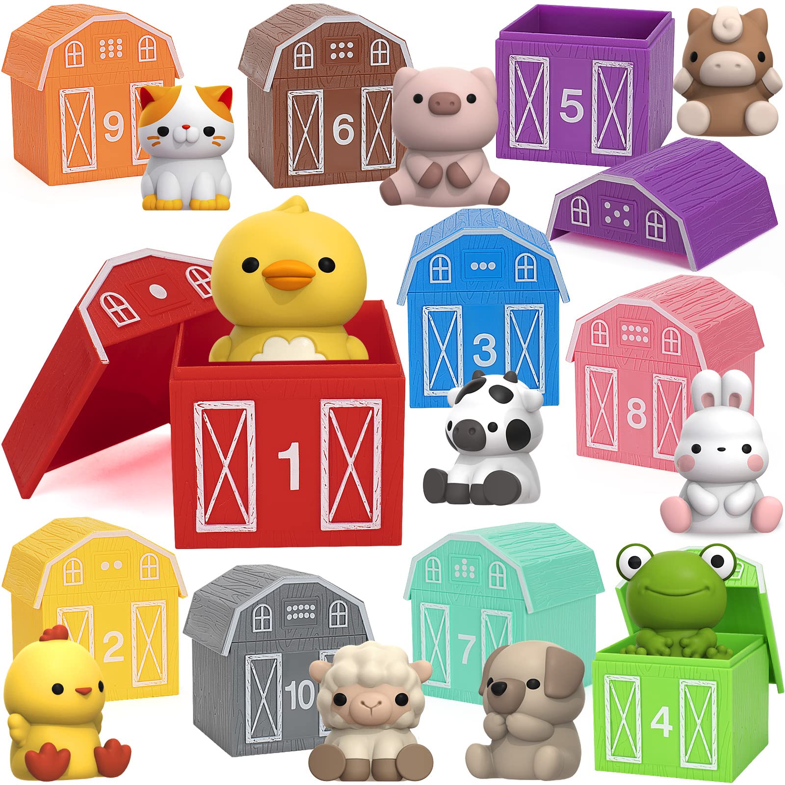 Foto 1 | Juguete Didáctico Kmuysl Farm Animals Con Conteo Y Combinación De Colores - Venta Internacional.