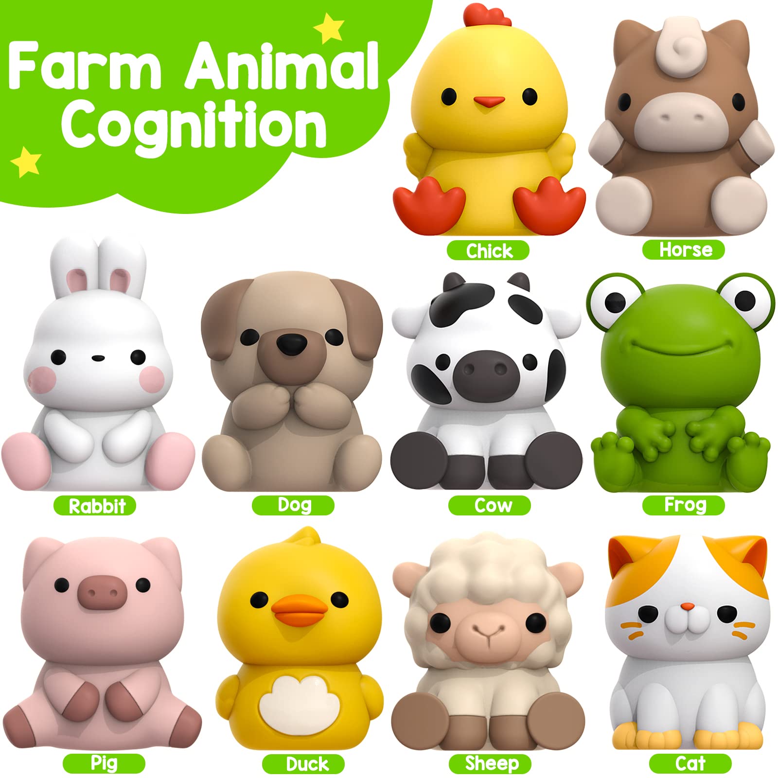 Foto 5 pulgar | Juguete Didáctico Kmuysl Farm Animals Con Conteo Y Combinación De Colores - Venta Internacional.