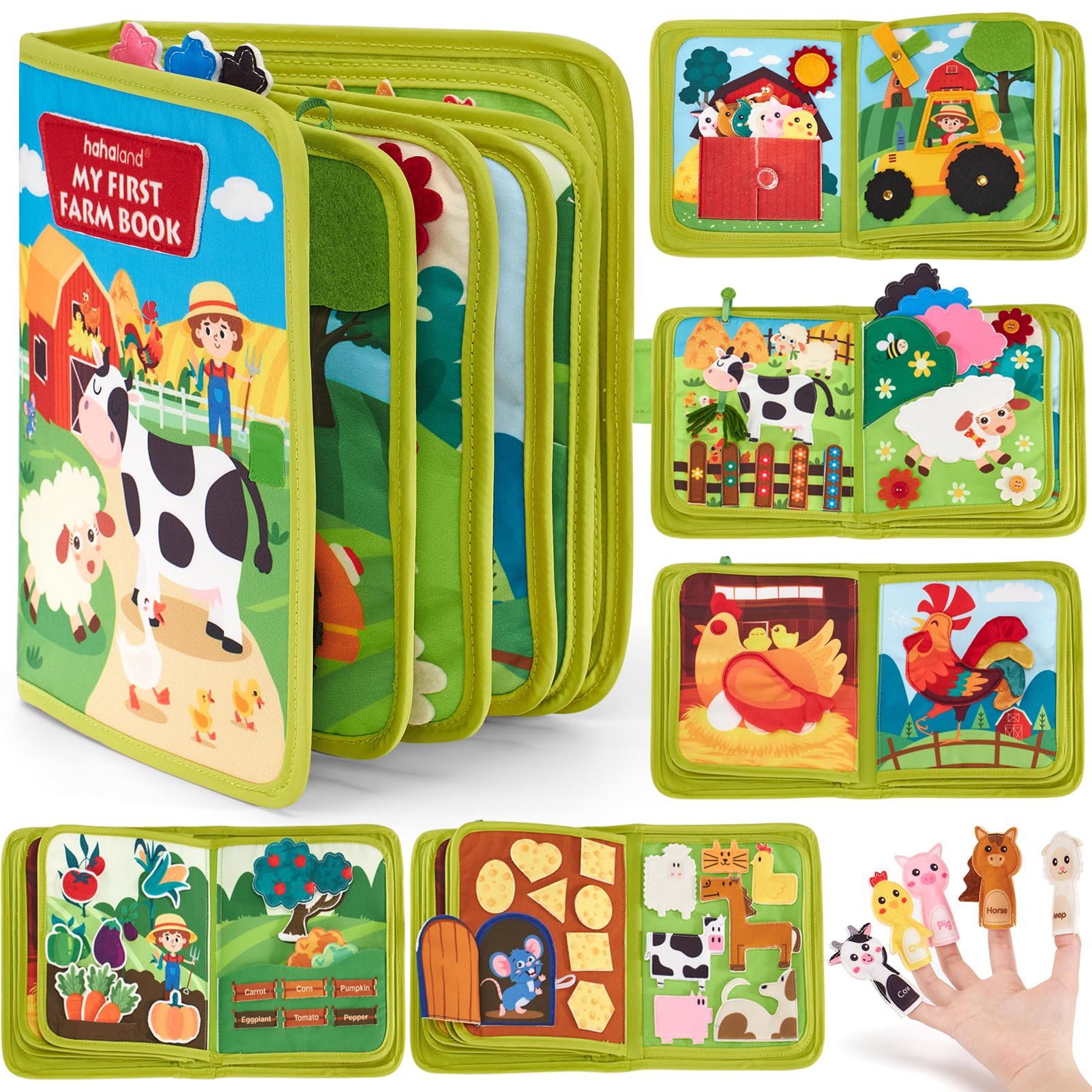 Foto 2 pulgar | Juguetes Montessori De Busy Book Hahaland Para Niños Pequeños De 1 A 3 Años - Venta Internacional.