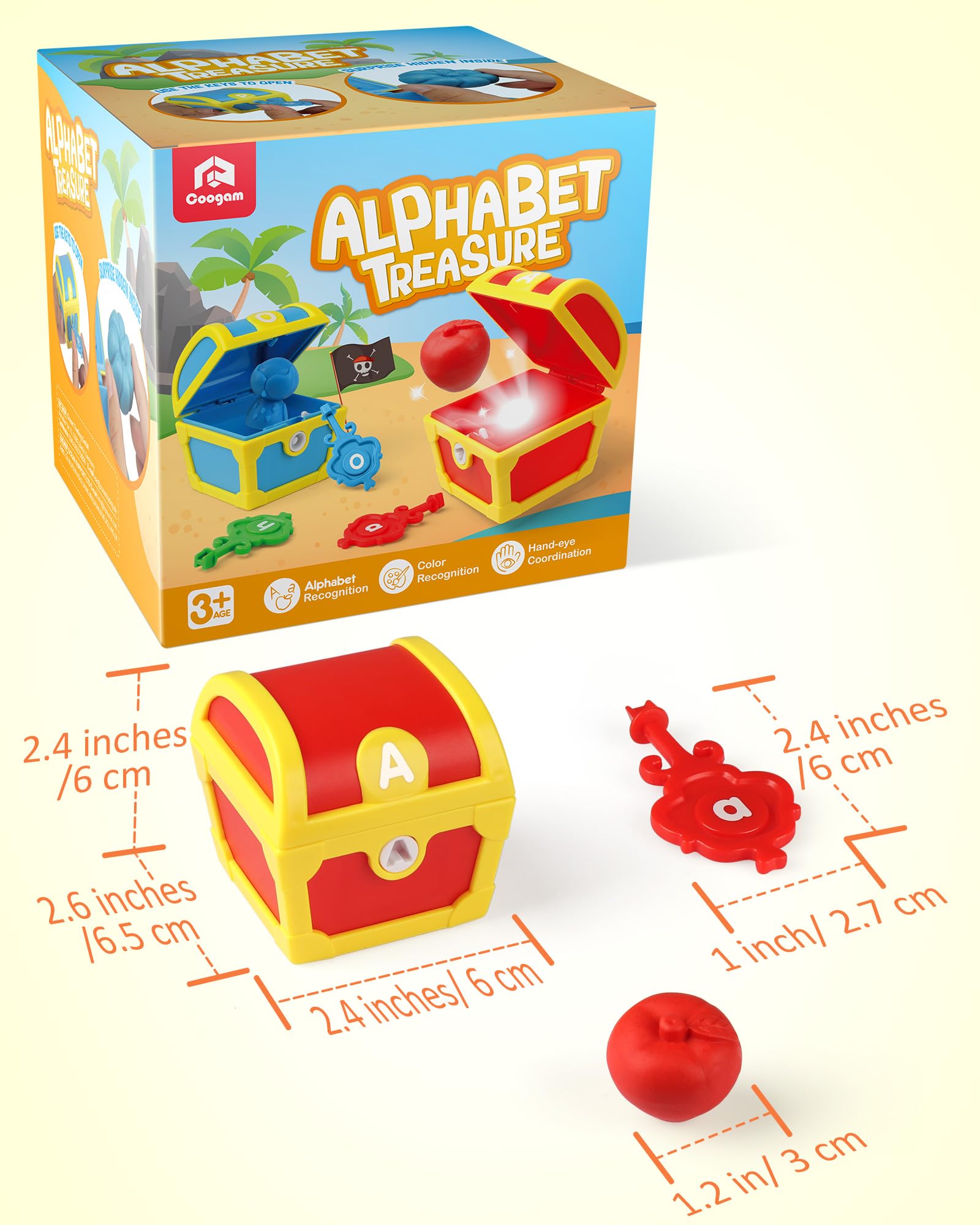 Foto 8 pulgar | Juguete De Aprendizaje Del Alfabeto Coogam Treasure Locks Con Llaves Para Niños - Venta Internacional.