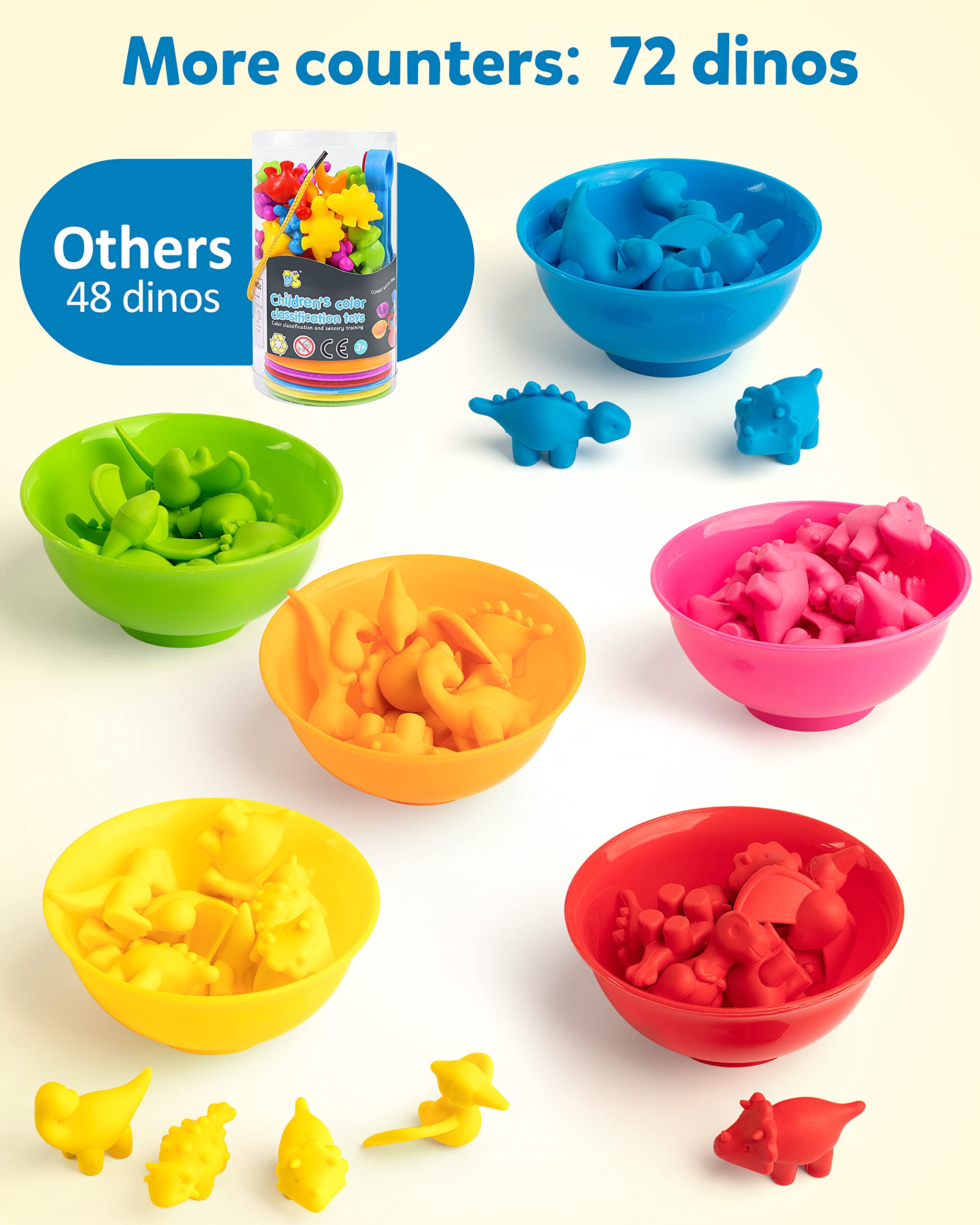 Foto 3 pulgar | Juego De Juguetes Para Clasificar Dinosaurios Para Contar Dinosaurios Coogam Para Niños De 3 A 5 Años - Venta Inte