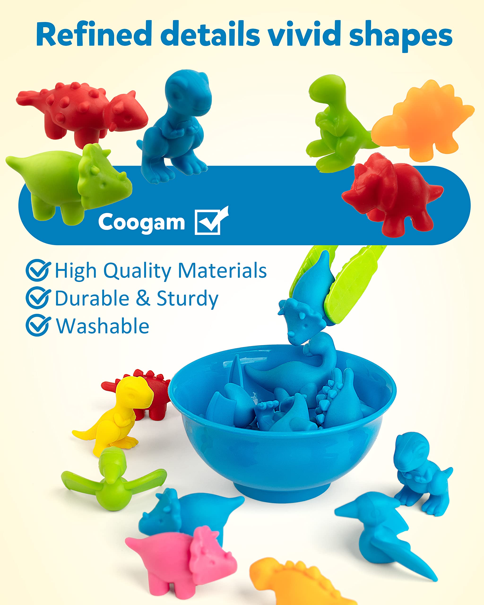 Foto 6 pulgar | Juego De Juguetes Para Clasificar Dinosaurios Para Contar Dinosaurios Coogam Para Niños De 3 A 5 Años - Venta Inte