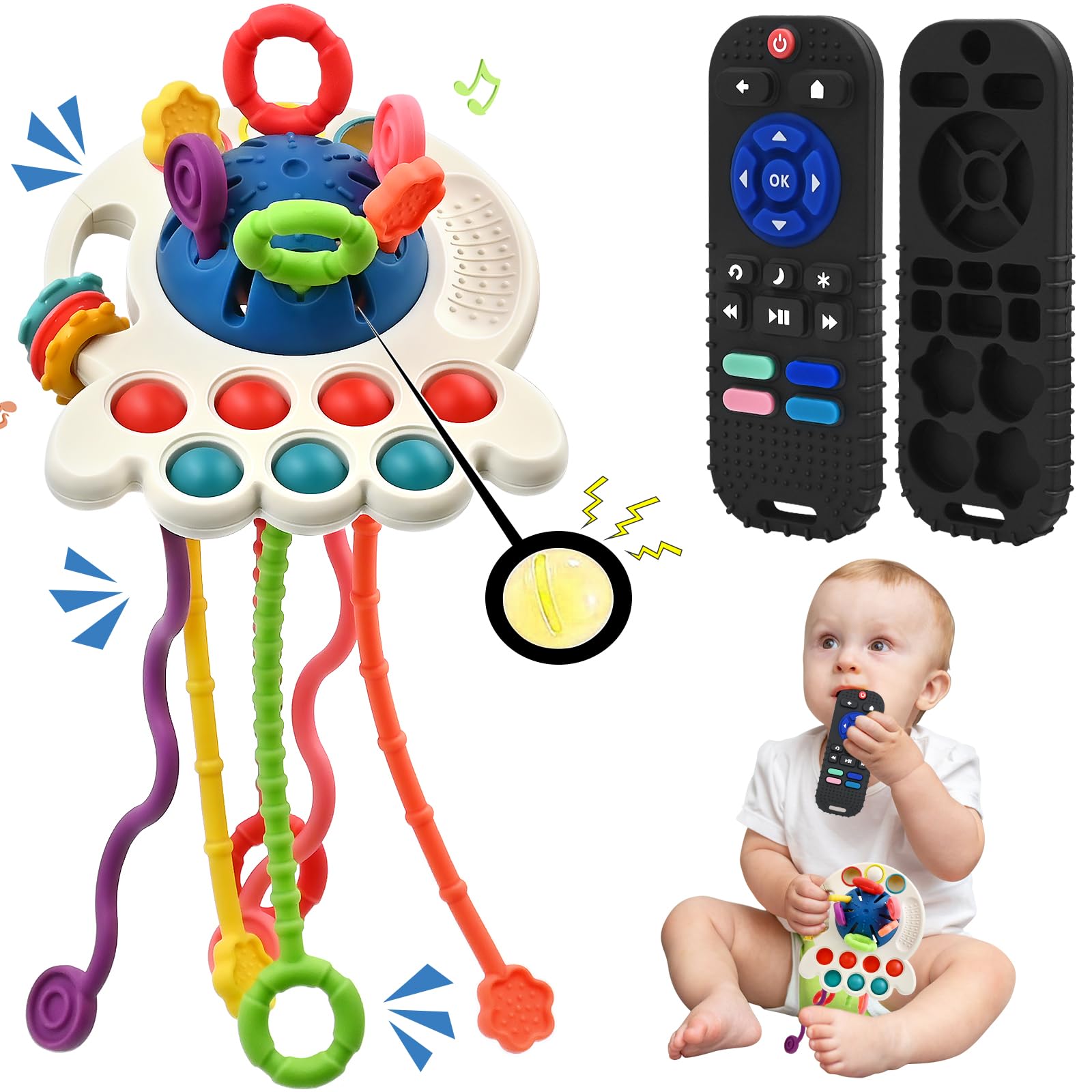 Teething Toys Aituitui Control Remoto De Silicona Para Bebé - Venta Internacional.