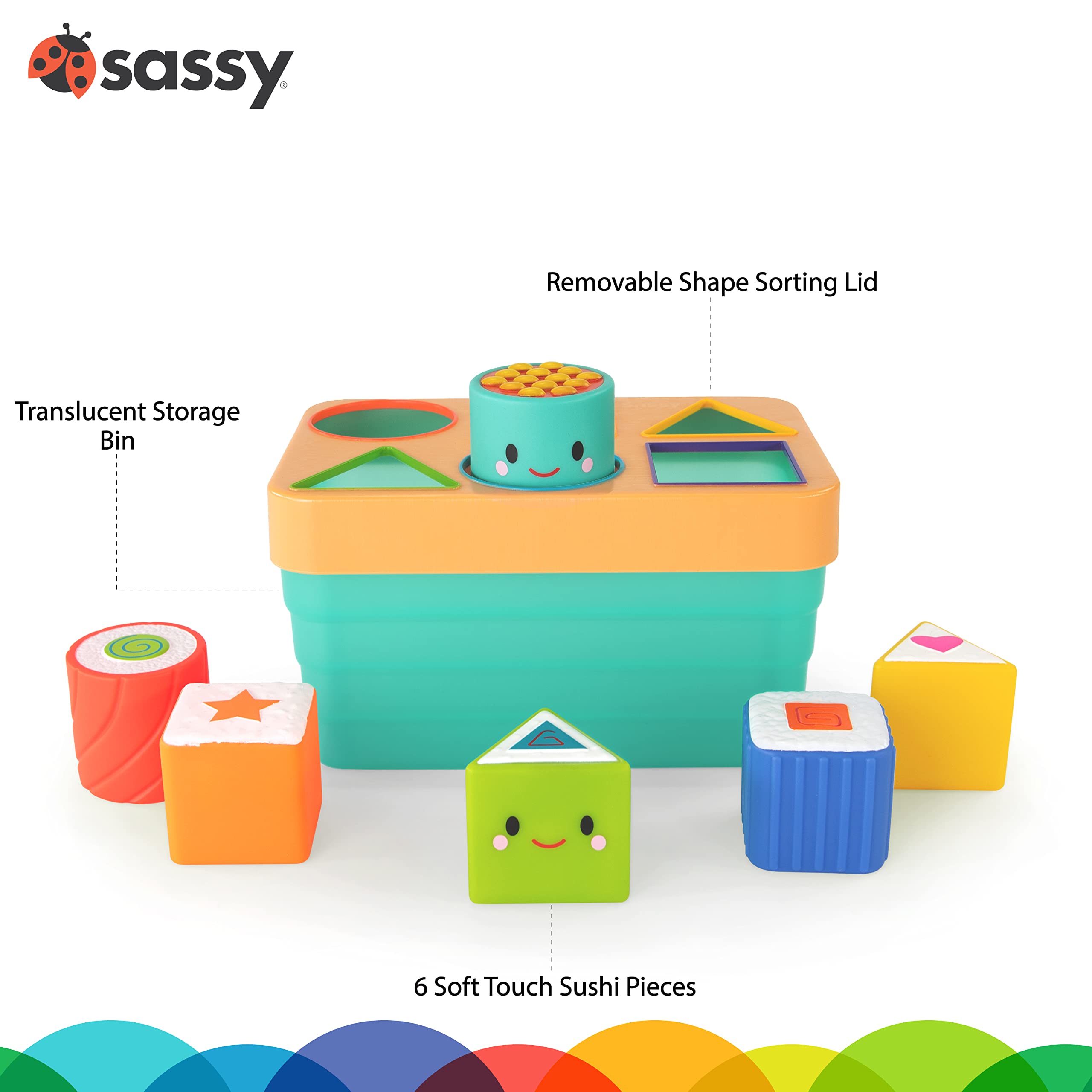 Foto 3 pulgar | Toy Sushi Sorter Sassy Sushi Para Bebés De Más De 6 Meses - Venta Internacional.