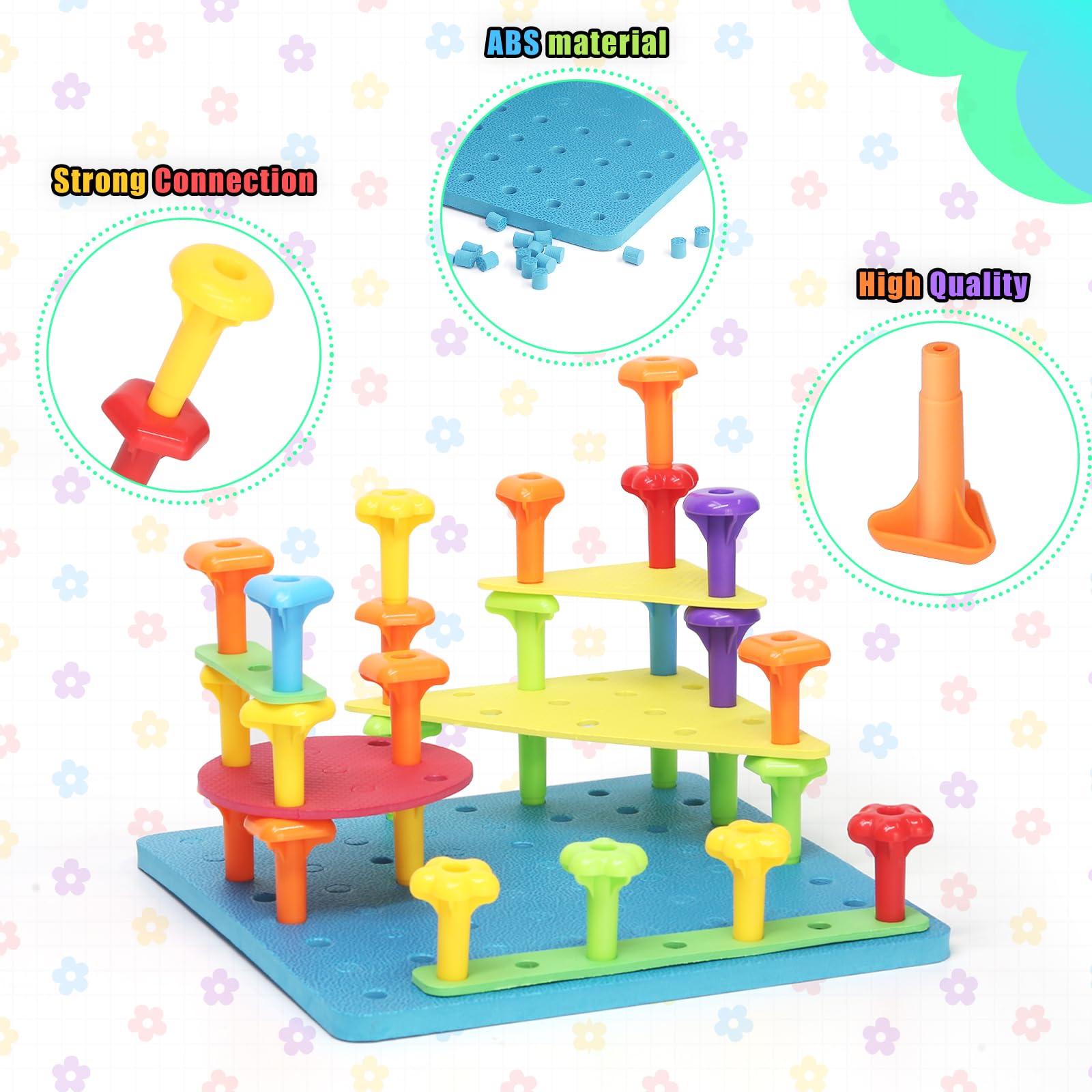 Foto 5 pulgar | Juego De Juguetes Con Forma De Tablero Ggiibro, 65 Piezas, Bricolaje, Apilables Para Niños De 3 A 6 Años - Vent