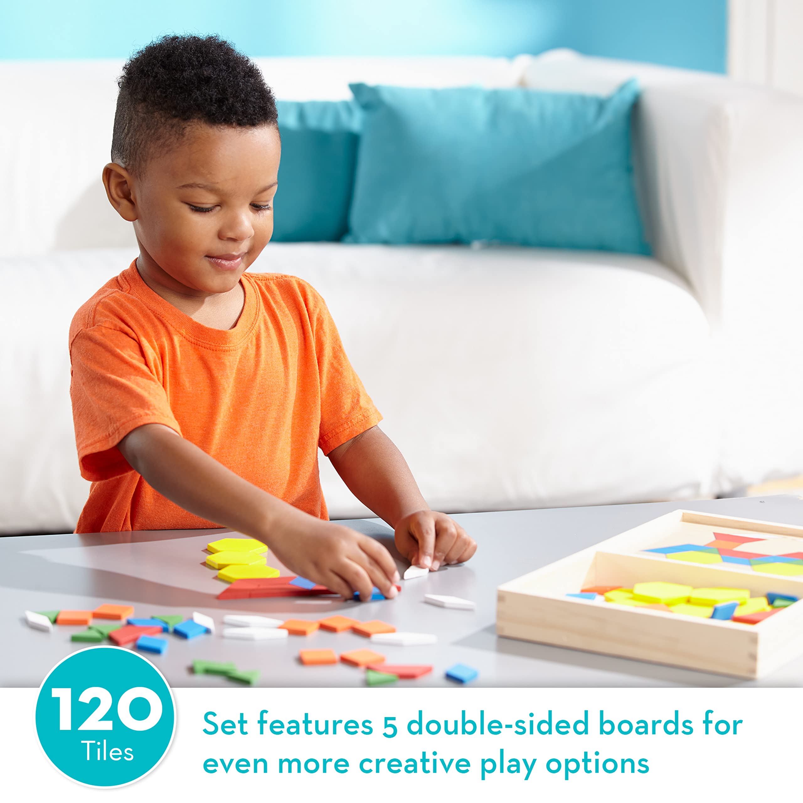 Foto 2 | Juguete De Madera Melissa & Doug Con Bloques Y Tablas - Venta Internacional.