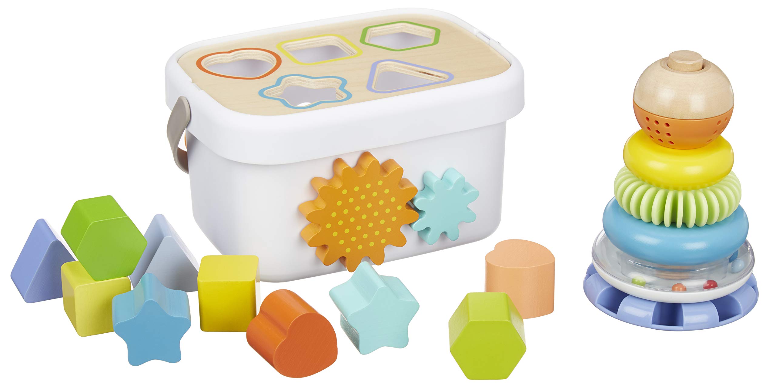 Sorting Toy Amazon Basics, Clasificador Con Forma De Madera, 12 Meses O Más - Venta Internacional.