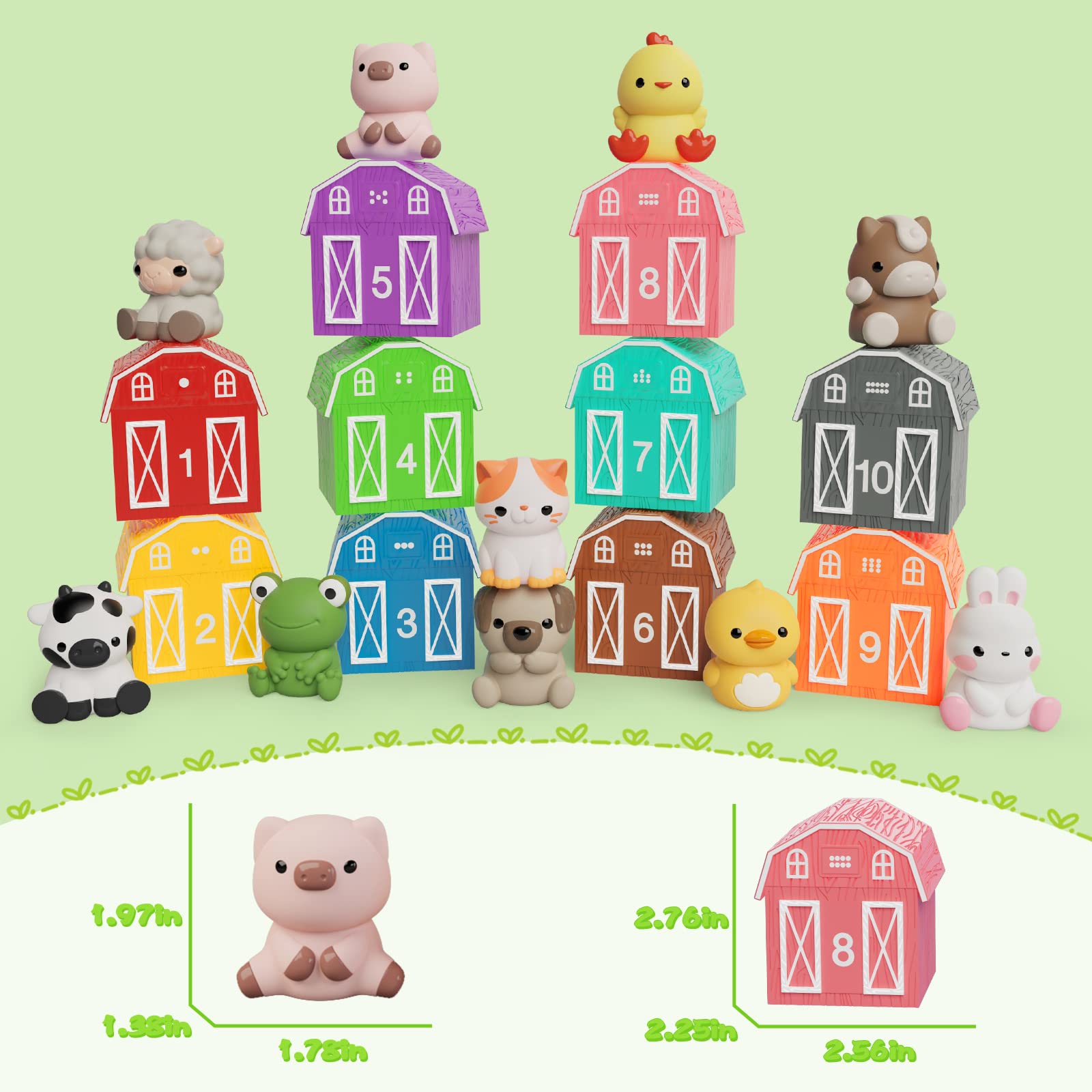 Foto 4 pulgar | Juguete Didáctico Aurotops, Con Forma De Muñecos De Animales De Granja, De 1 A 3 Años - Venta Internacional.