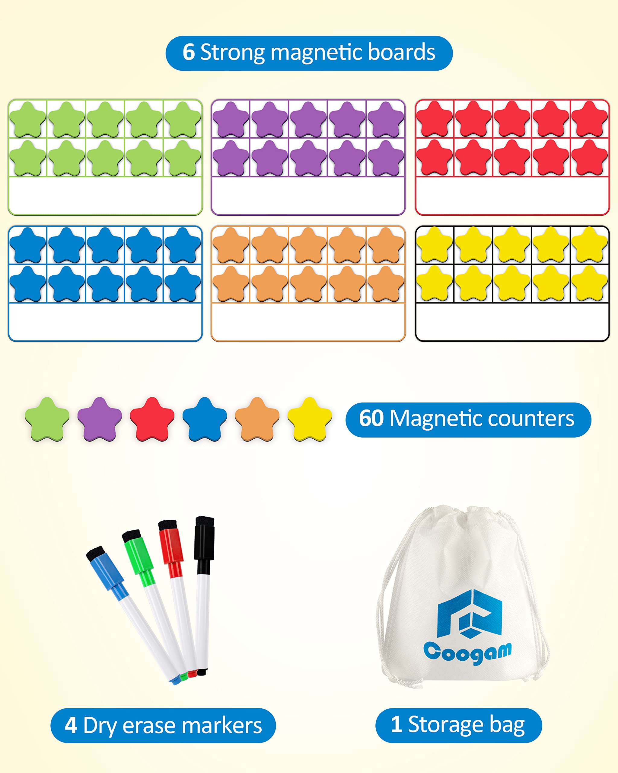 Foto 3 pulgar | Juego Magnético De Diez Marcos Math Manipulative Coogam Para Niños De 3 A 5 Años - Venta Internacional.