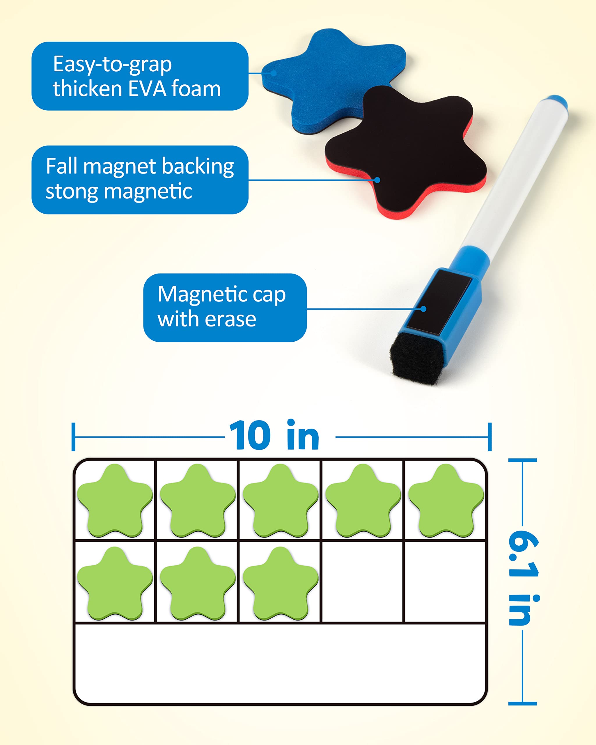 Foto 7 pulgar | Juego Magnético De Diez Marcos Math Manipulative Coogam Para Niños De 3 A 5 Años - Venta Internacional.