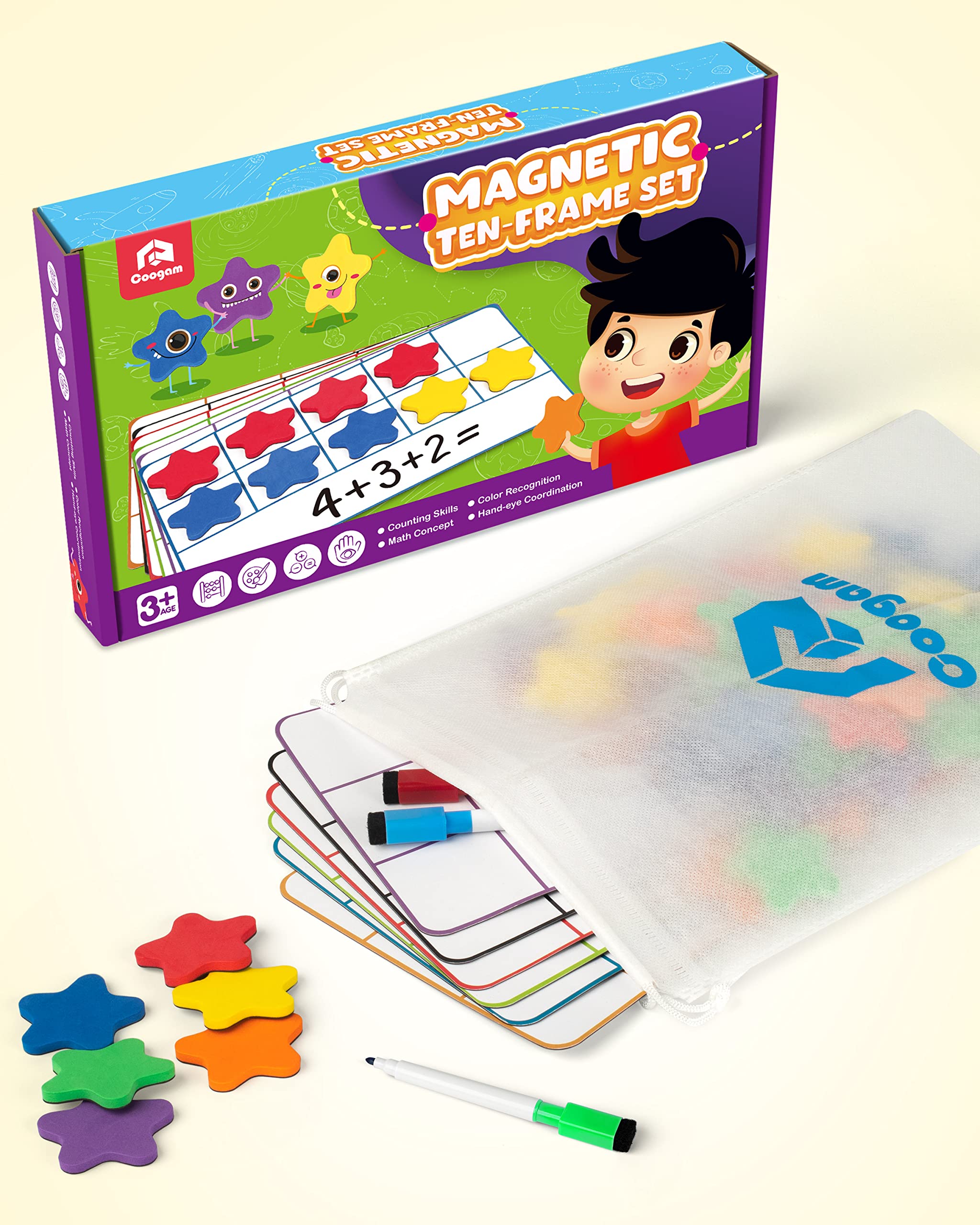 Foto 8 pulgar | Juego Magnético De Diez Marcos Math Manipulative Coogam Para Niños De 3 A 5 Años - Venta Internacional.