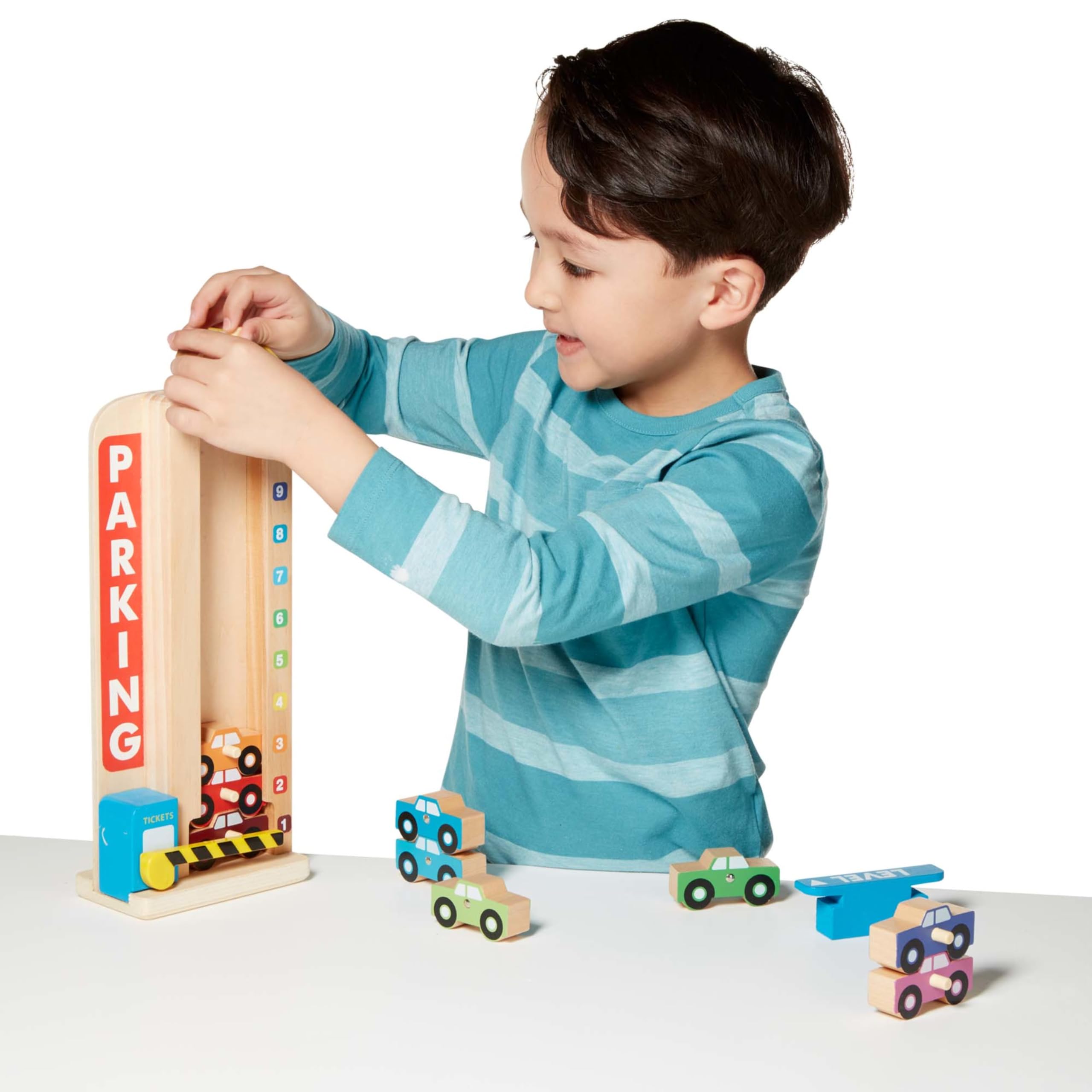 Foto 4 pulgar | Garaje De Estacionamiento Melissa & Doug Stack & Count Con 10 Autos - Venta Internacional.