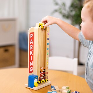 Foto 5 | Garaje De Estacionamiento Melissa & Doug Stack & Count Con 10 Autos - Venta Internacional.