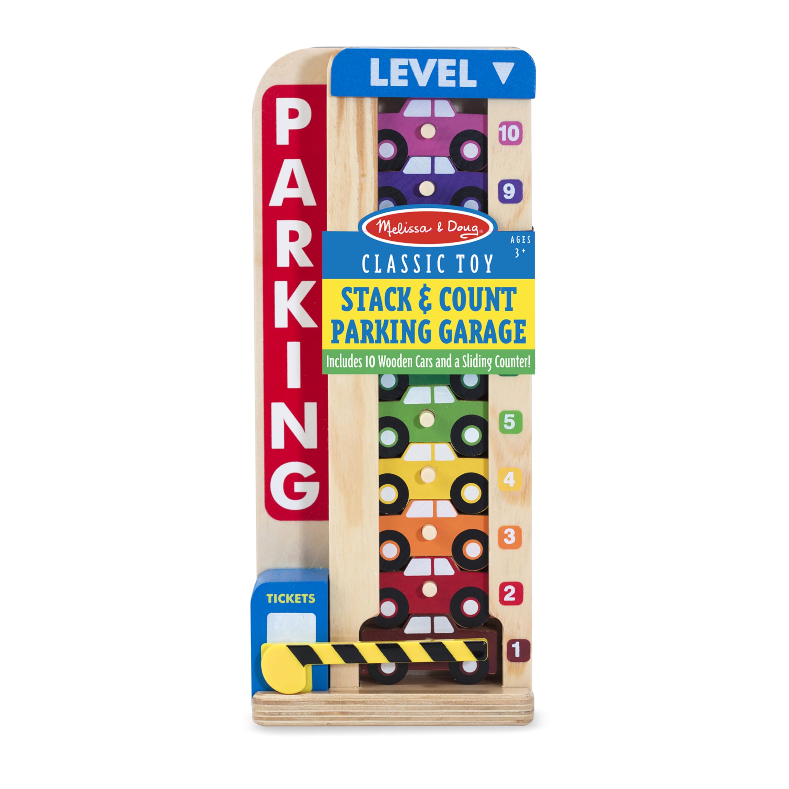 Foto 7 pulgar | Garaje De Estacionamiento Melissa & Doug Stack & Count Con 10 Autos - Venta Internacional.