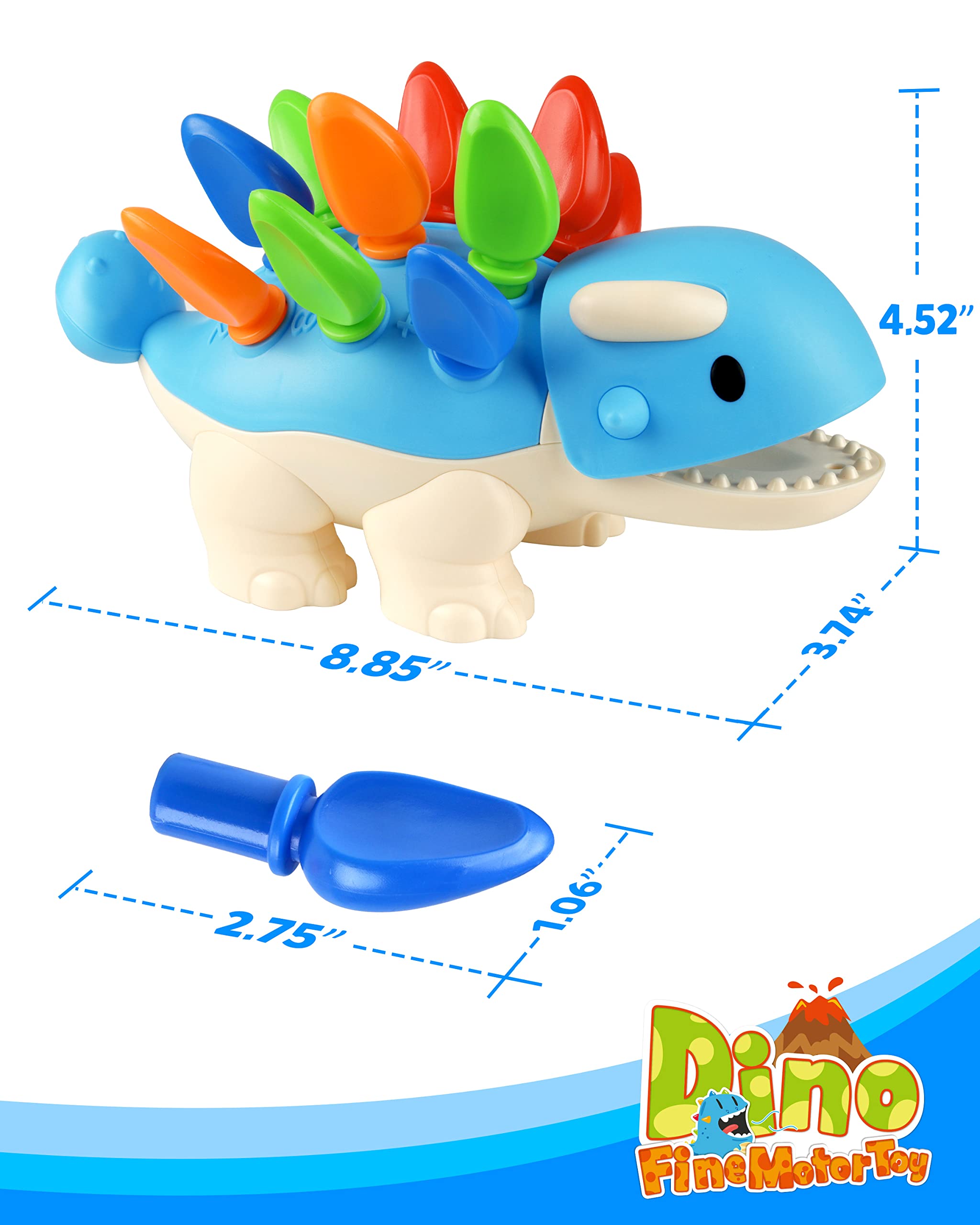 Foto 8 pulgar | Juguete De Motricidad Fina Coogam Dinosaur Spike Ankylosaurus - Venta Internacional.
