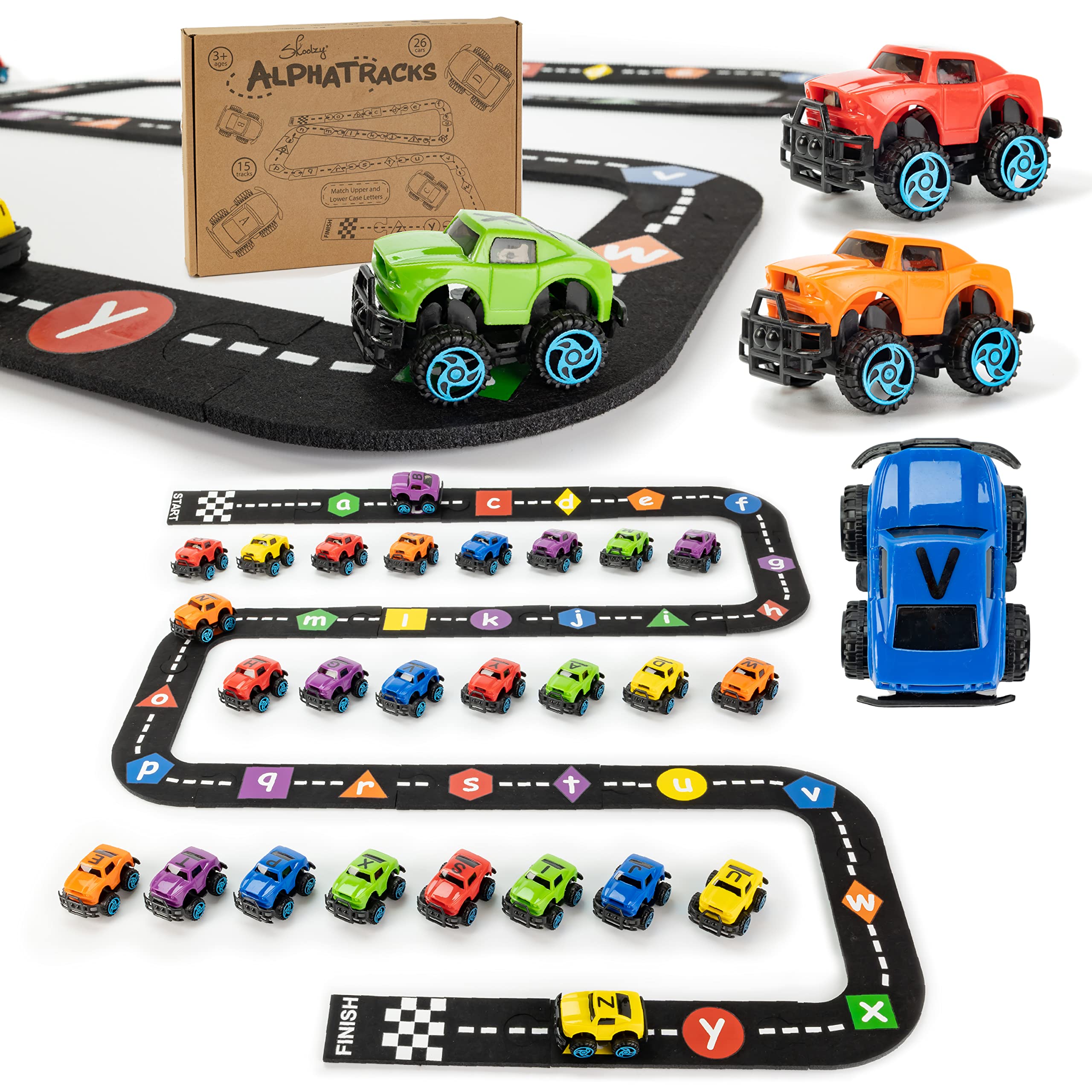 Juego De 41 Piezas Alphabet Race Car Track Skoolzy Alphatracks - Venta Internacional.