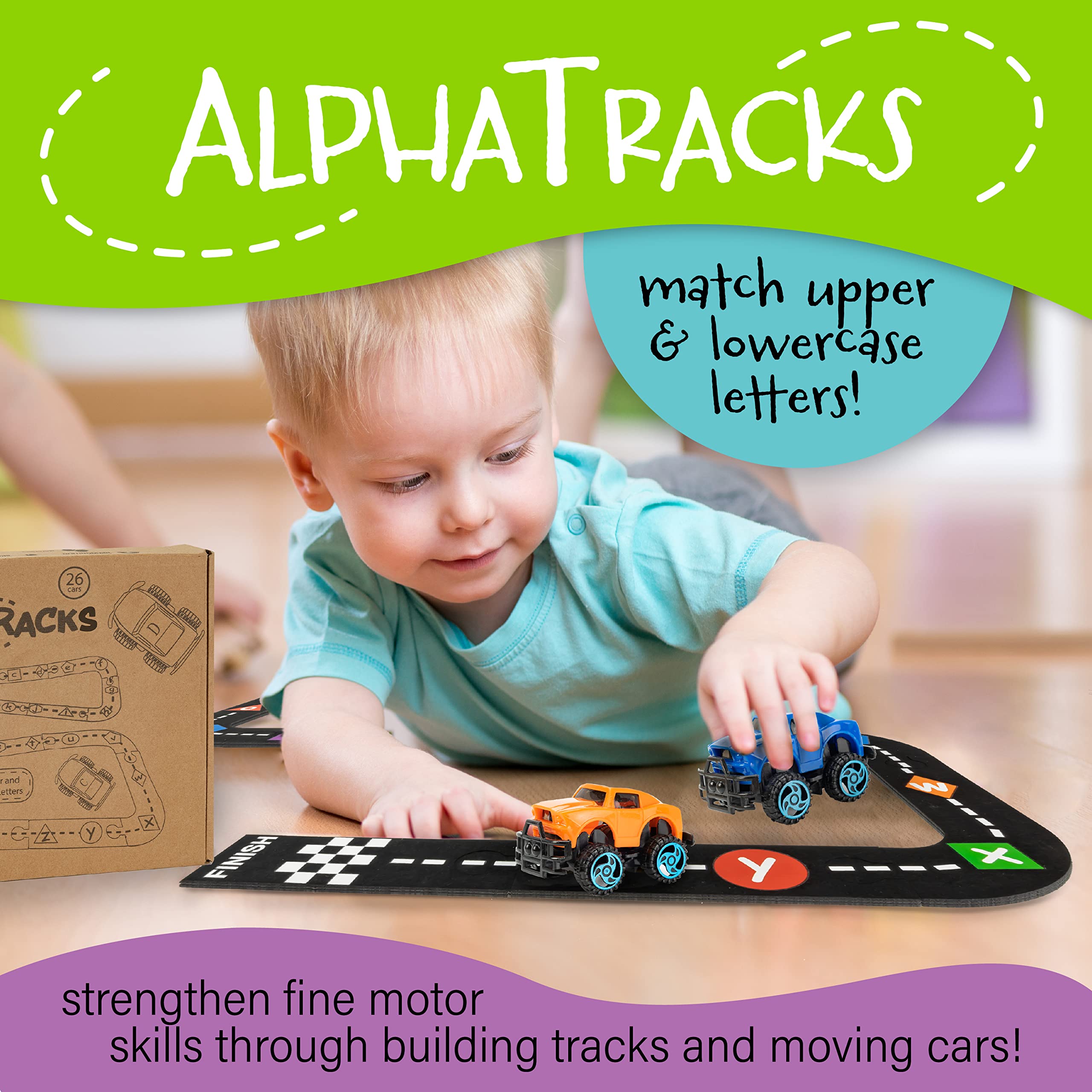 Foto 3 pulgar | Juego De 41 Piezas Alphabet Race Car Track Skoolzy Alphatracks - Venta Internacional.