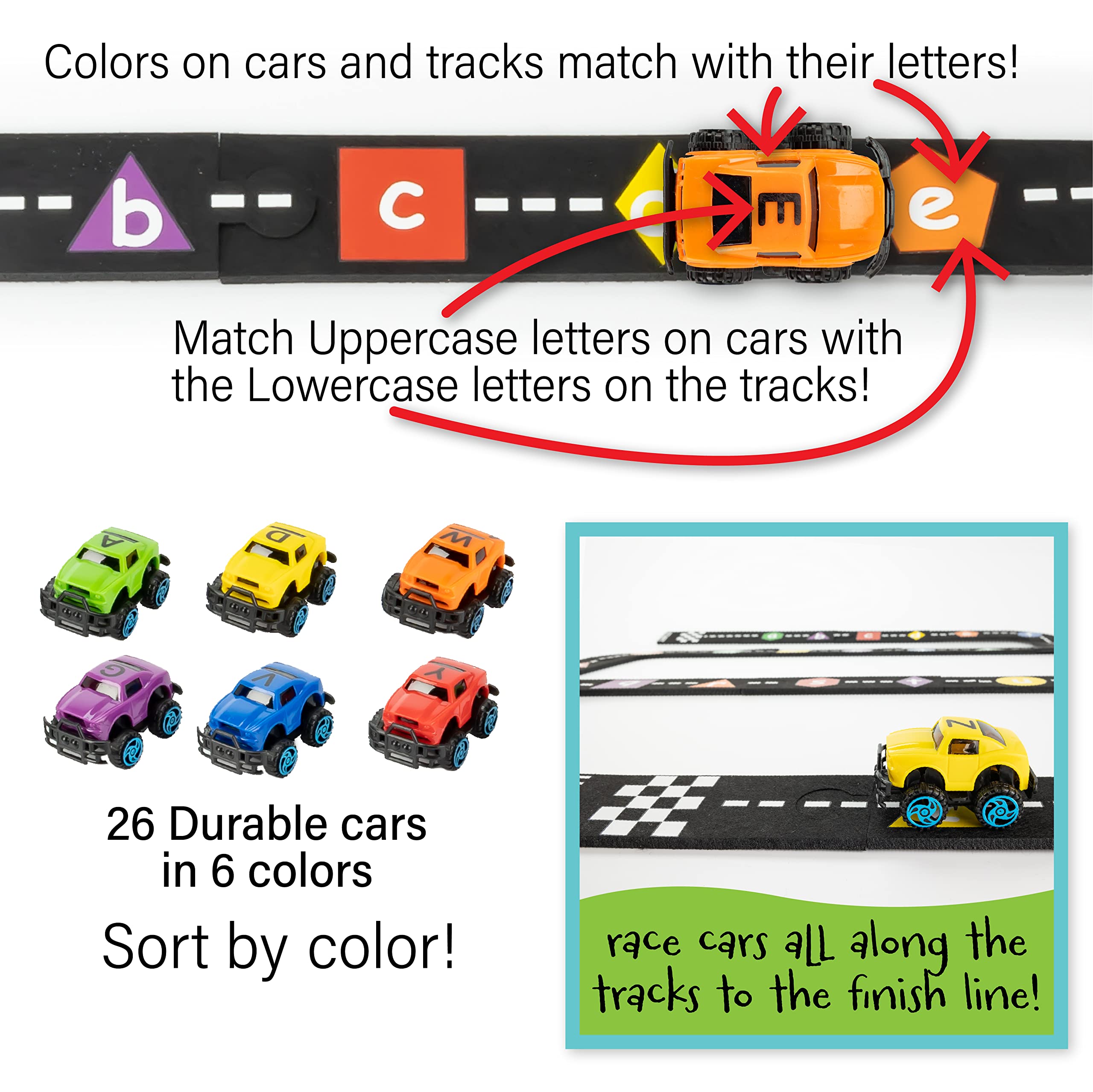 Foto 3 | Juego De 41 Piezas Alphabet Race Car Track Skoolzy Alphatracks - Venta Internacional.