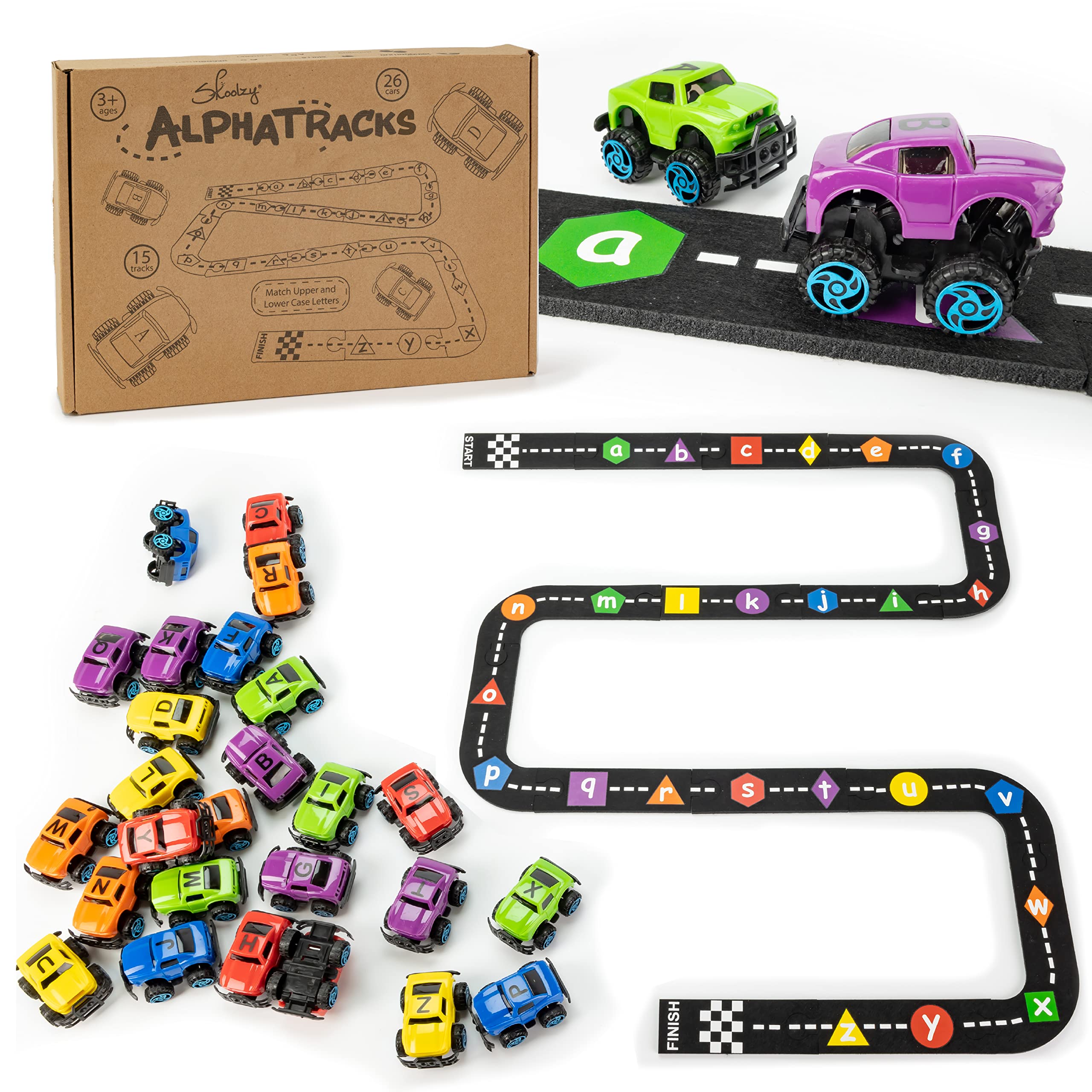 Foto 7 | Juego De 41 Piezas Alphabet Race Car Track Skoolzy Alphatracks - Venta Internacional.