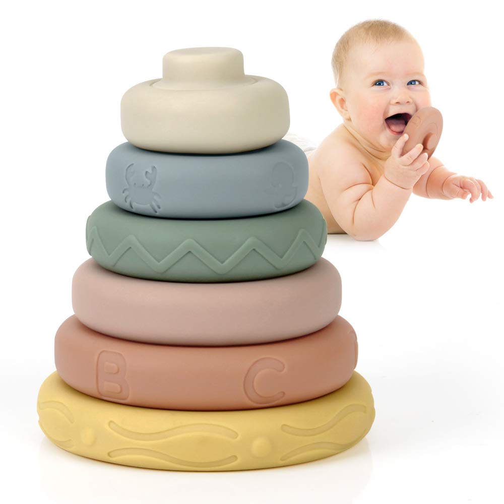 Juguete De Construcción Stacking Rings Mini Tudou Soft Para Más De 6 Meses - Venta Internacional.