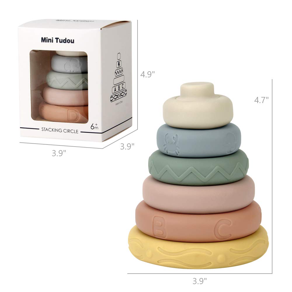 Foto 7 pulgar | Juguete De Construcción Stacking Rings Mini Tudou Soft Para Más De 6 Meses - Venta Internacional.