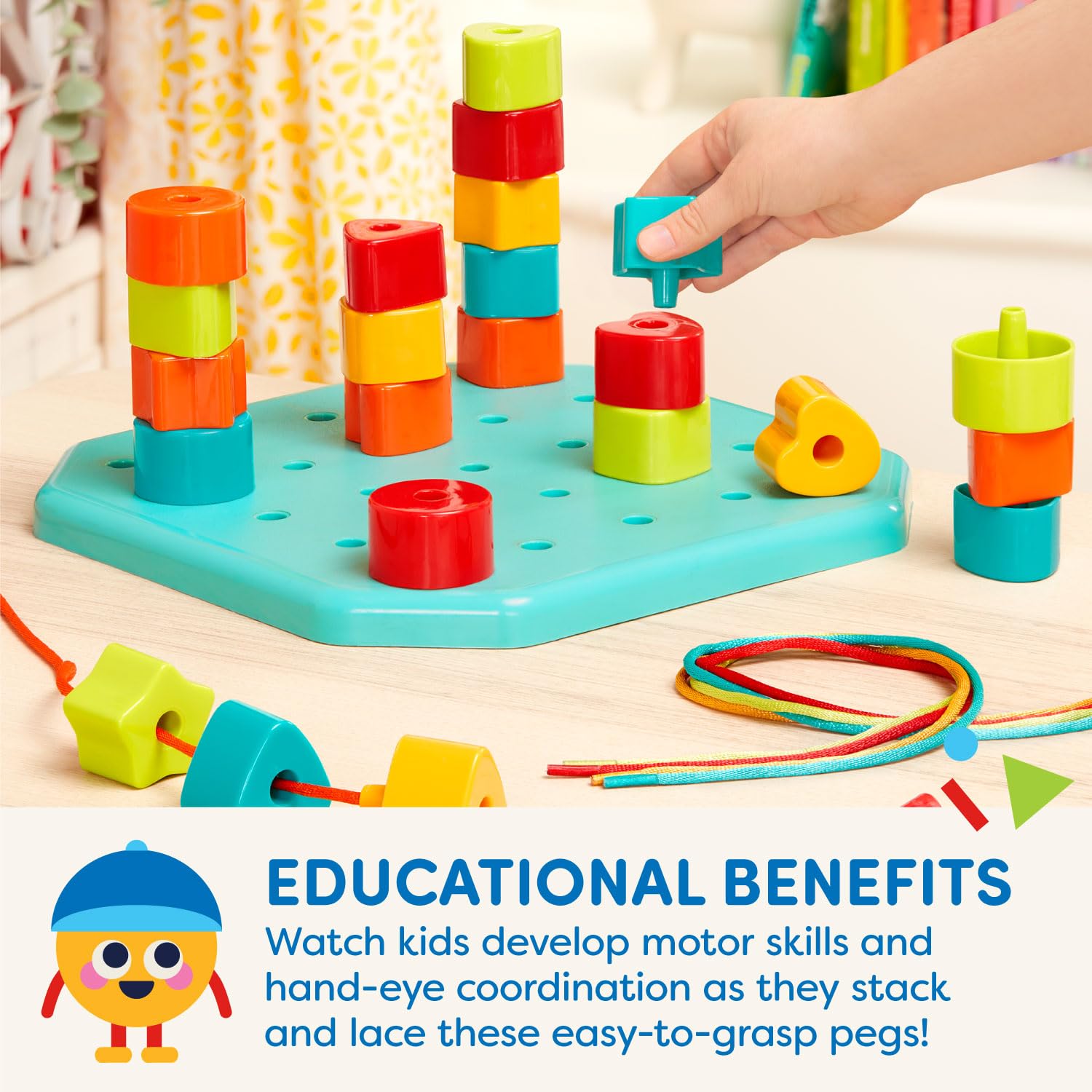 Foto 3 pulgar | Juego De Tablas De Clavijas Battat Para Niños Pequeños, 31 Piezas, A Partir De 2 Años - Venta Internacional.