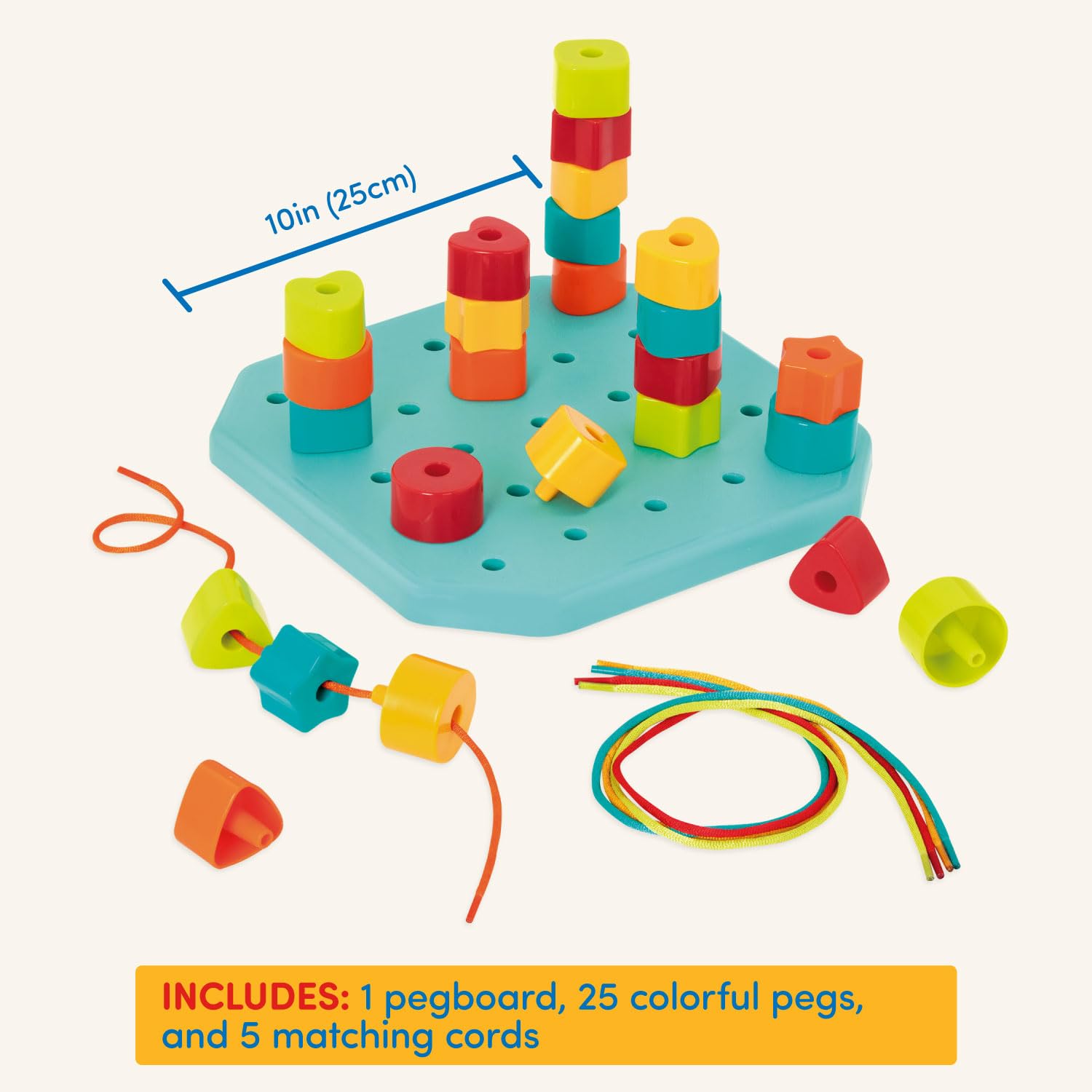 Foto 5 pulgar | Juego De Tablas De Clavijas Battat Para Niños Pequeños, 31 Piezas, A Partir De 2 Años - Venta Internacional.