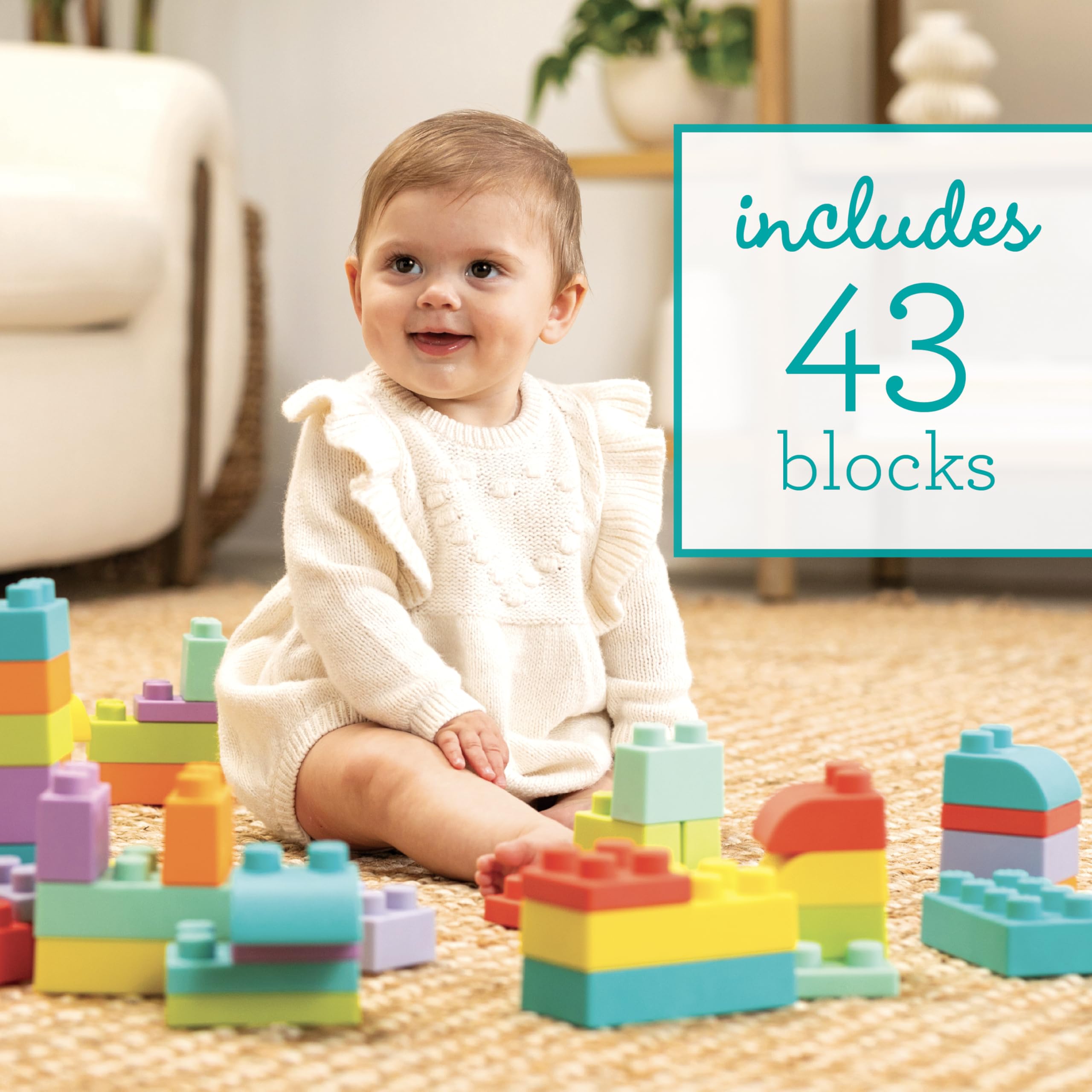 Foto 3 pulgar | Juego Building Blocks Infantino Super Soft First De 43 Piezas - Venta Internacional.