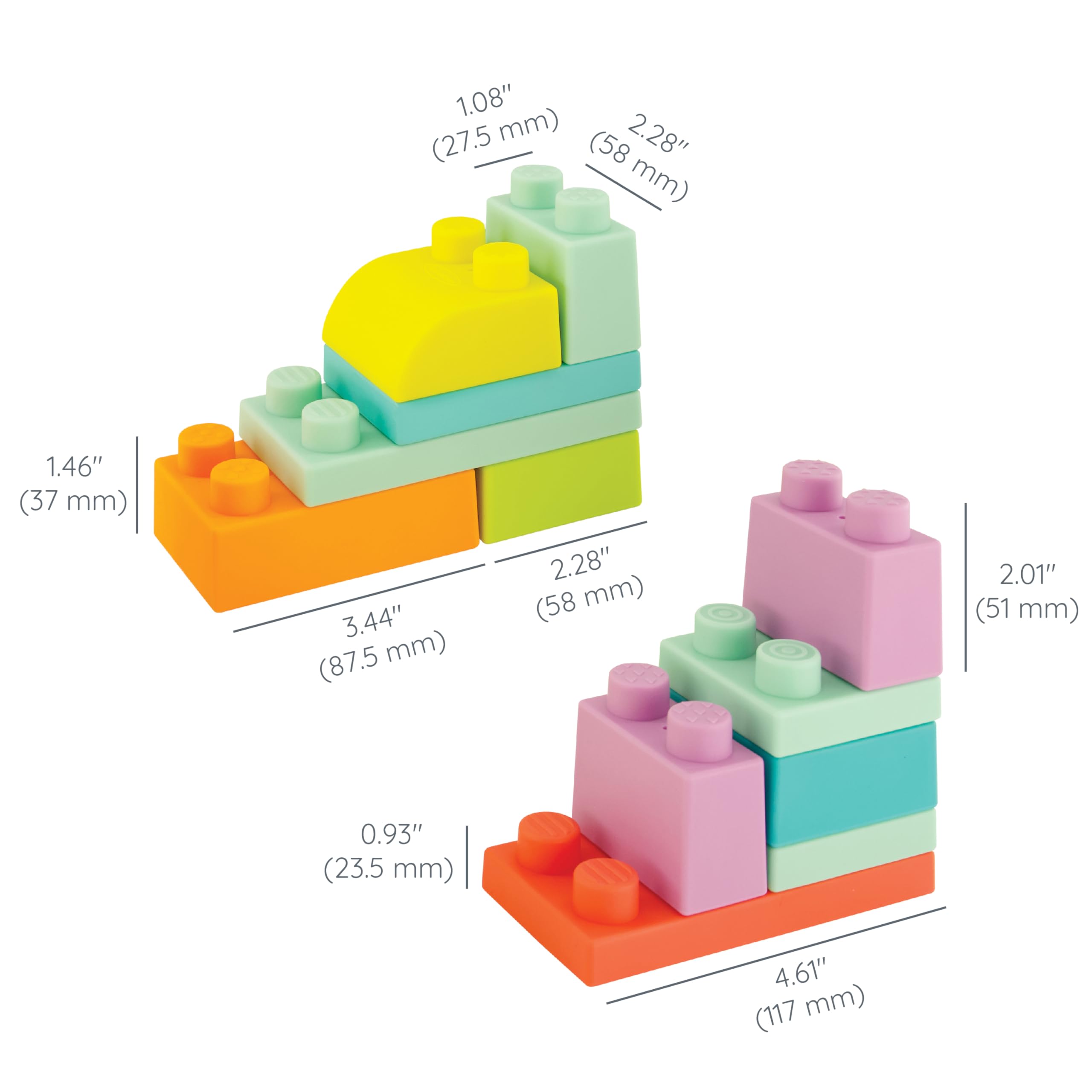 Foto 7 pulgar | Juego Building Blocks Infantino Super Soft First De 43 Piezas - Venta Internacional.