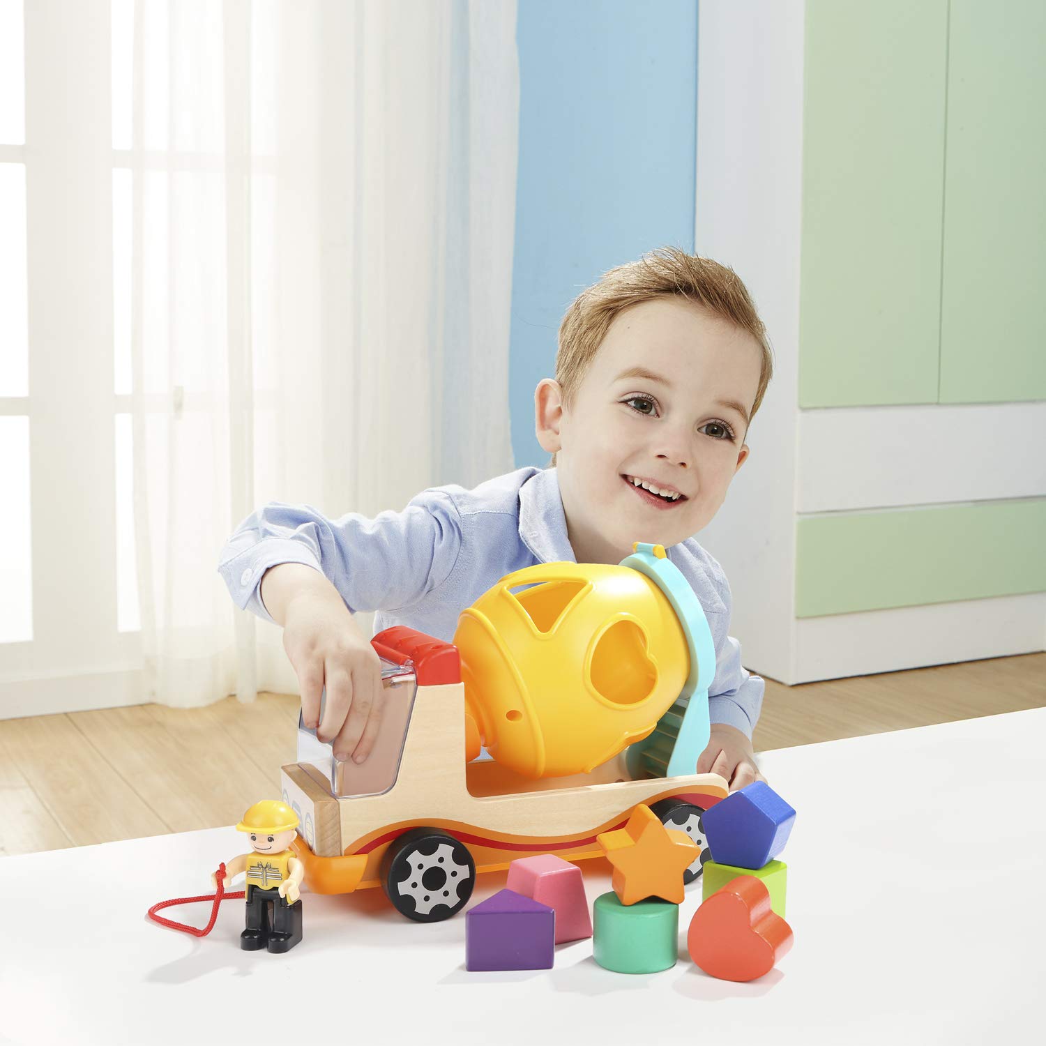 Foto 6 pulgar | Juguete Clasificador De Formas, De Madera Brillante, Para Niños Pequeños De 1 A 2 Años - Venta Internacional.