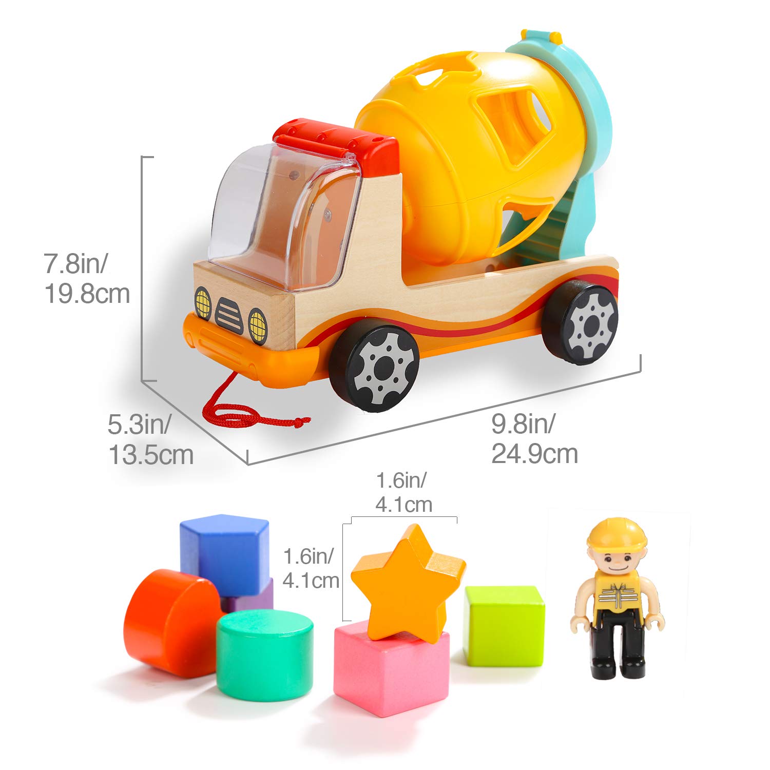 Foto 7 pulgar | Juguete Clasificador De Formas, De Madera Brillante, Para Niños Pequeños De 1 A 2 Años - Venta Internacional.