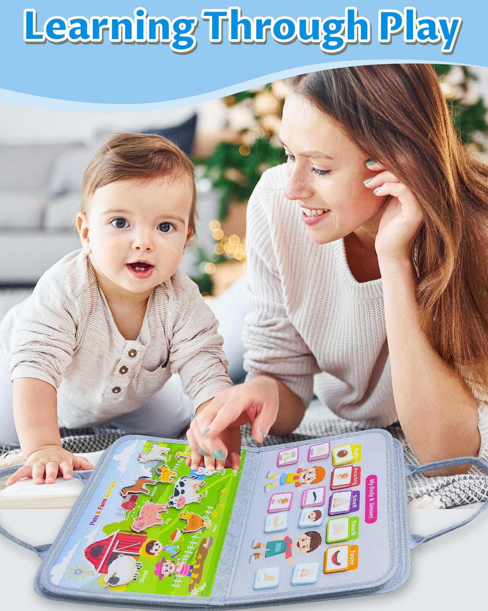 Foto 5 | Juguete Montessori Exorany De Busy Board Para 1 A 4 Años Con 8 Páginas - Venta Internacional.