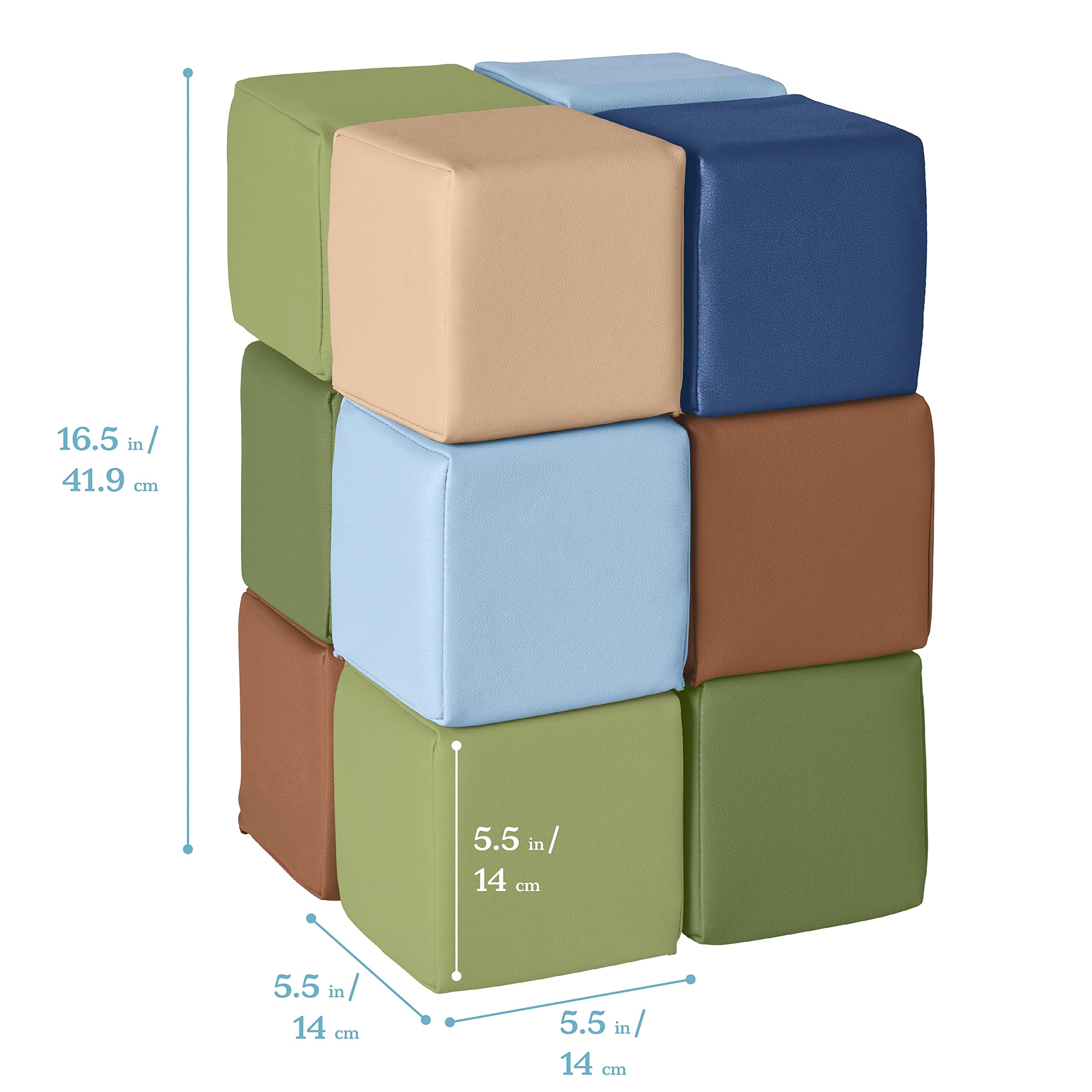 Foto 2 | Building Blocks Ecr4kids Softzone Patchwork Para Niños Pequeños, 12 Piezas - Venta Internacional.