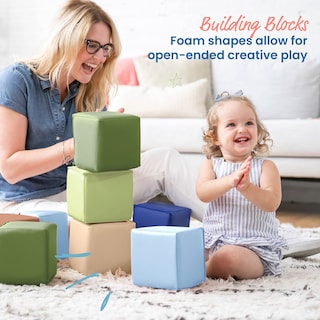 Foto 3 | Building Blocks Ecr4kids Softzone Patchwork Para Niños Pequeños, 12 Piezas - Venta Internacional.