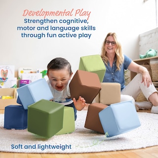 Foto 4 | Building Blocks Ecr4kids Softzone Patchwork Para Niños Pequeños, 12 Piezas - Venta Internacional.
