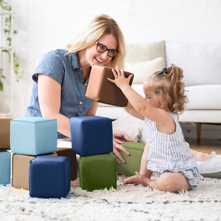 Foto 7 | Building Blocks Ecr4kids Softzone Patchwork Para Niños Pequeños, 12 Piezas - Venta Internacional.