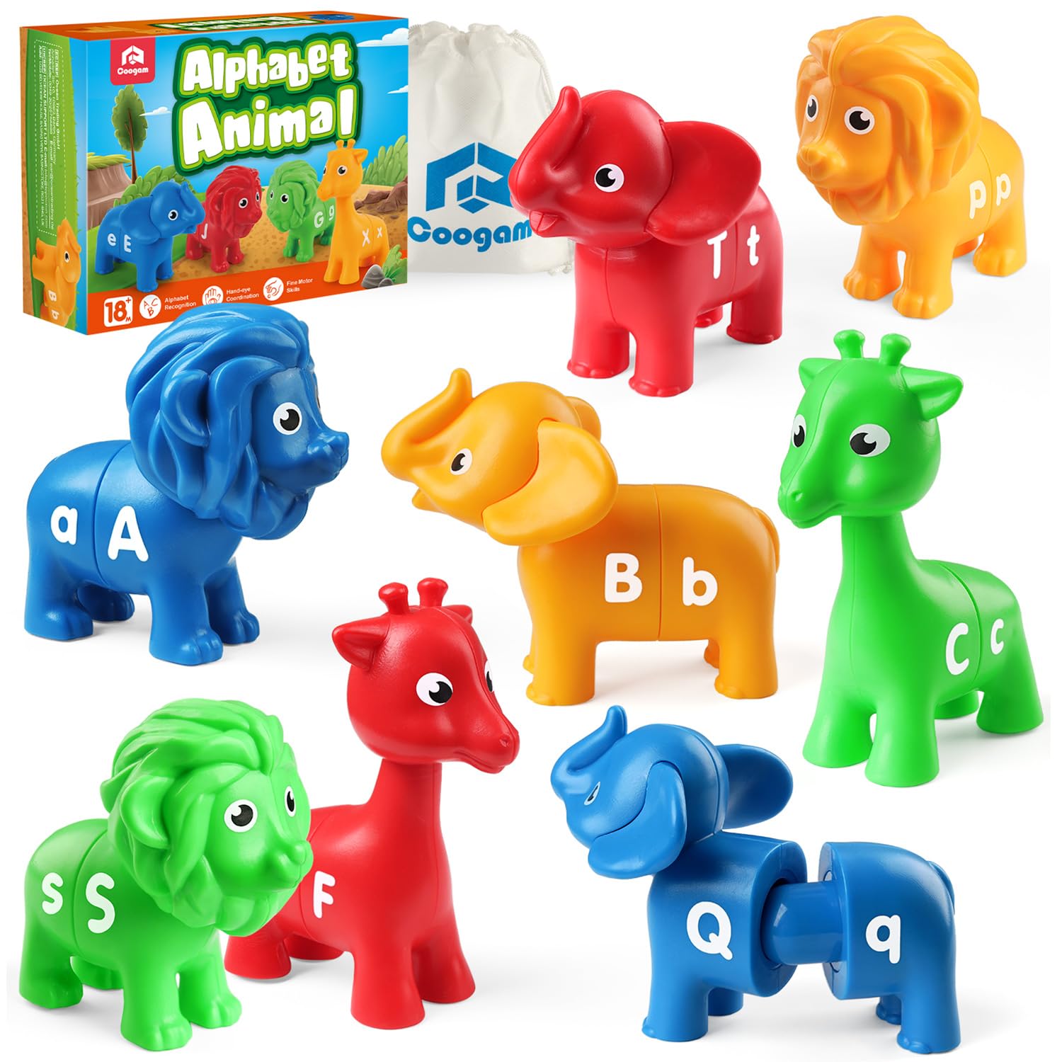 Foto 2 pulgar | Juguete Educativo Coogam Abc Letters Matching Game, 26 Piezas - Venta Internacional.