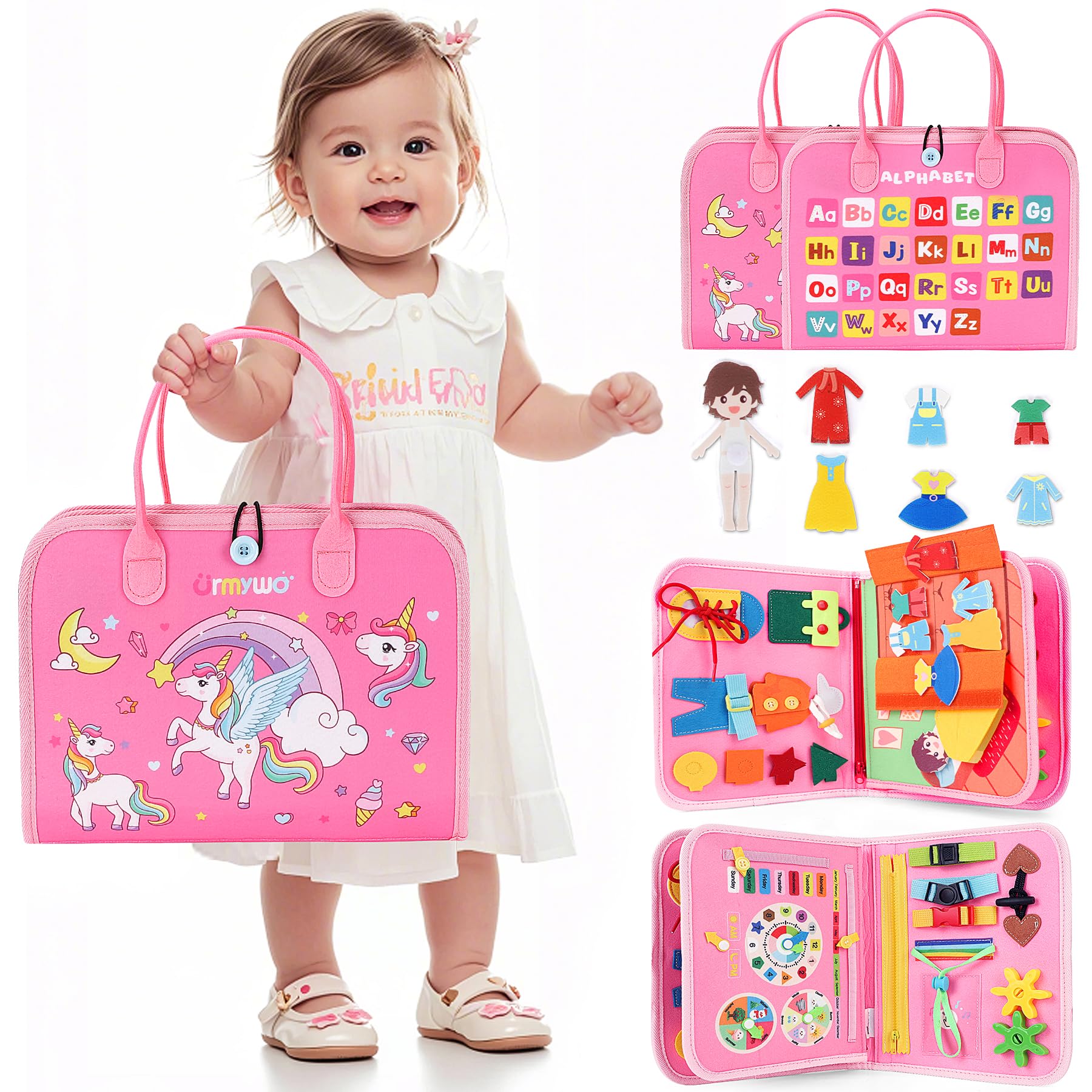 Juguetes Montessori Busy Board Urmywo Para Niños Pequeños Busy Book - Venta Internacional.