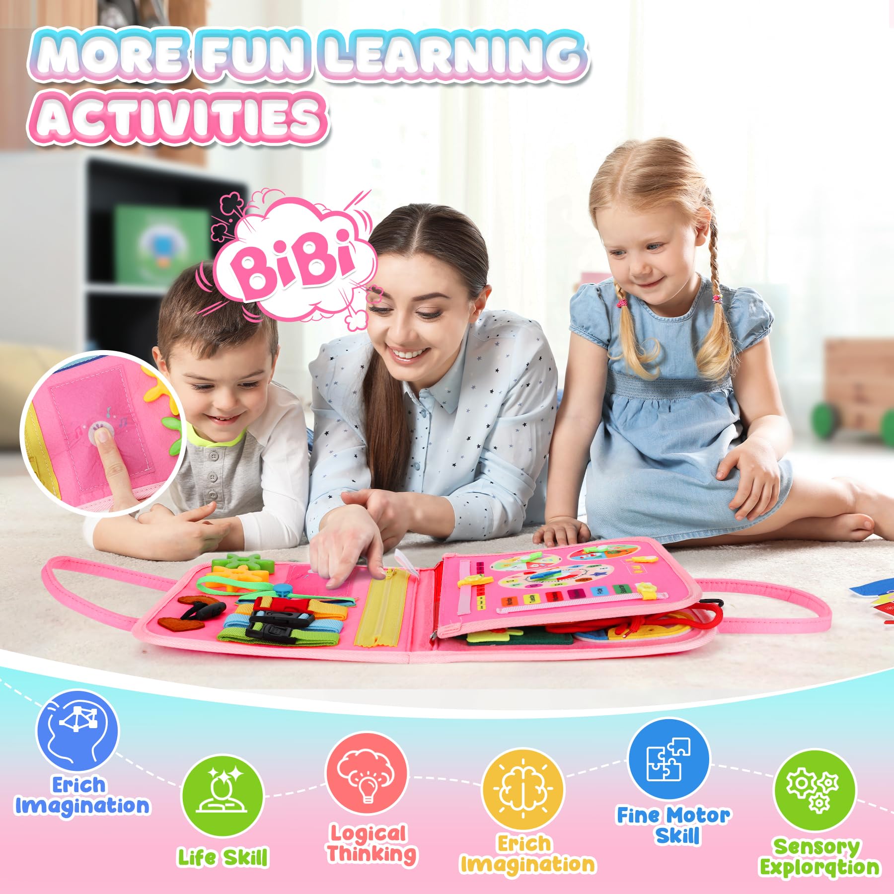 Foto 7 pulgar | Juguetes Montessori Busy Board Urmywo Para Niños Pequeños Busy Book - Venta Internacional.