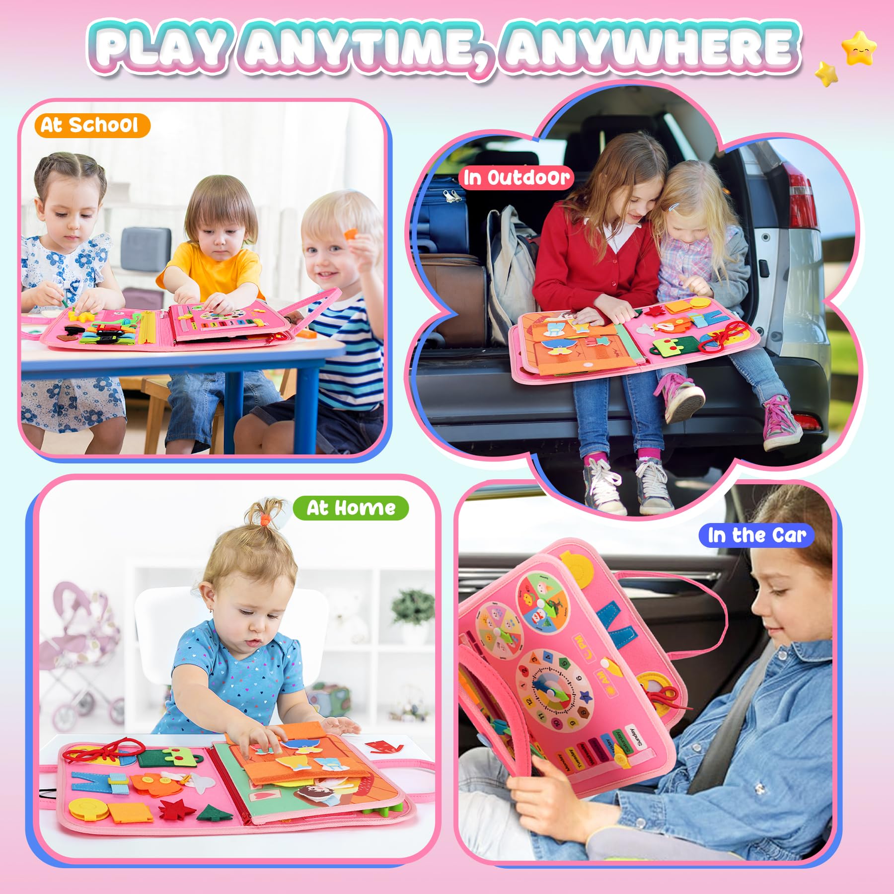 Foto 8 pulgar | Juguetes Montessori Busy Board Urmywo Para Niños Pequeños Busy Book - Venta Internacional.