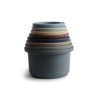 Foto 2 | Vasos Apilables Toy Mushie, 8 Unidades, Para Niños De 0 A 5 Años | Dinamarca - Venta Internacional.
