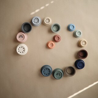 Foto 3 | Vasos Apilables Toy Mushie, 8 Unidades, Para Niños De 0 A 5 Años | Dinamarca - Venta Internacional.
