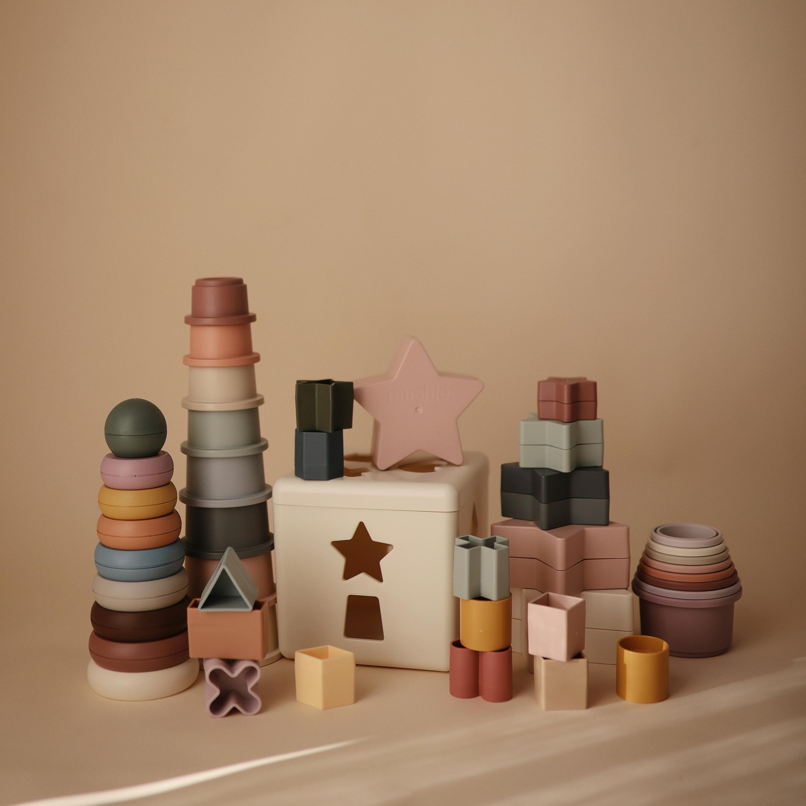 Foto 7 | Vasos Apilables Toy Mushie, 8 Unidades, Para Niños De 0 A 5 Años | Dinamarca - Venta Internacional.