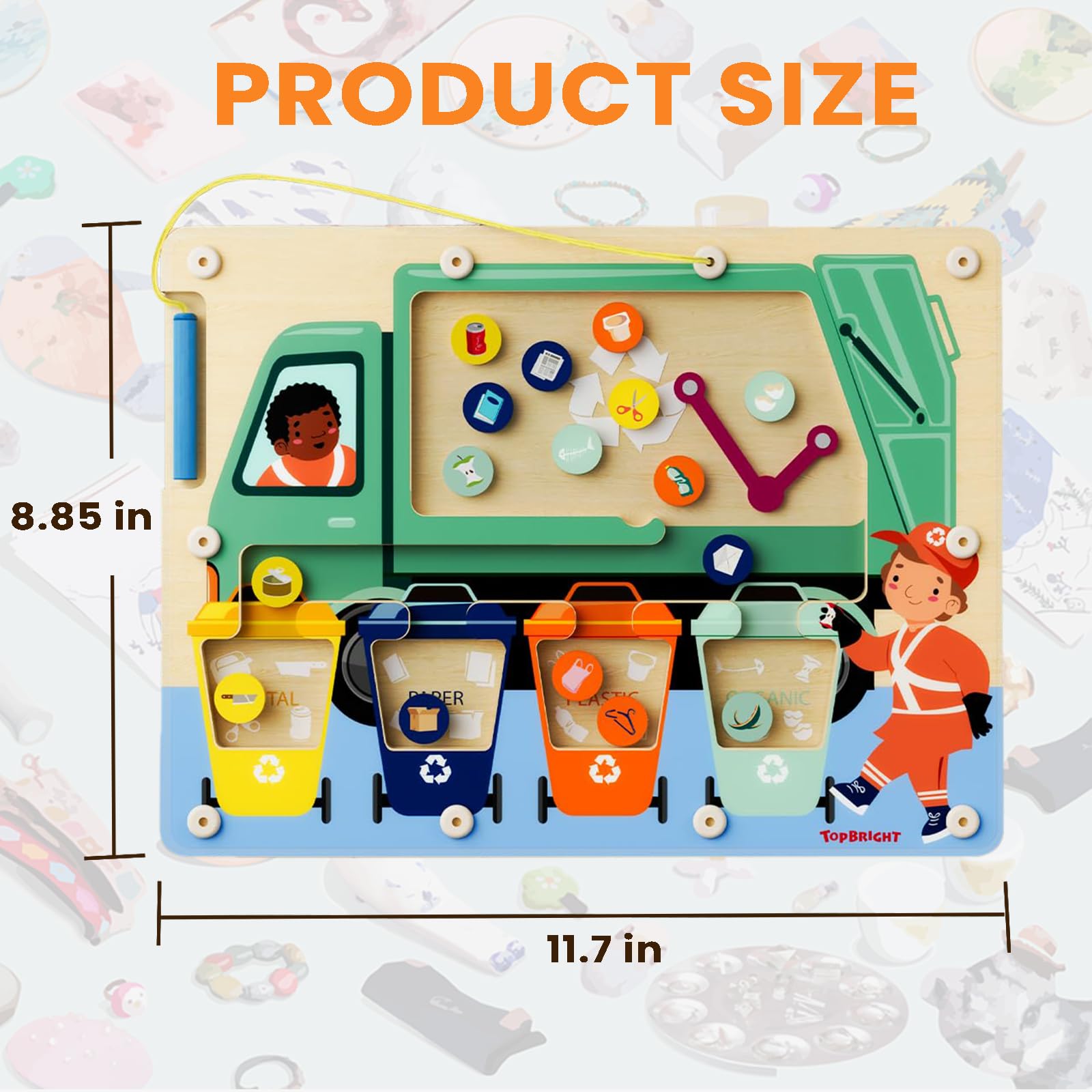 Foto 7 pulgar | Juego Magnético De Clasificación De Laberintos De Colores Top Bright Durante Más De 3 Años - Venta Internacional.