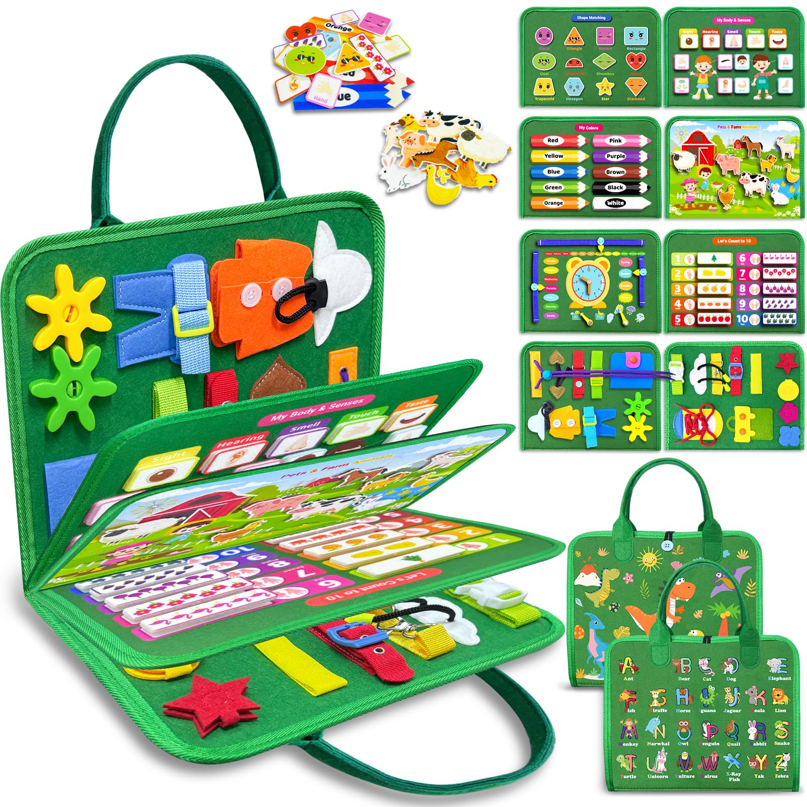 Foto 2 pulgar | Juguete Montessori Exorany De Busy Board Para 1 A 4 Años Con 8 Páginas - Venta Internacional.