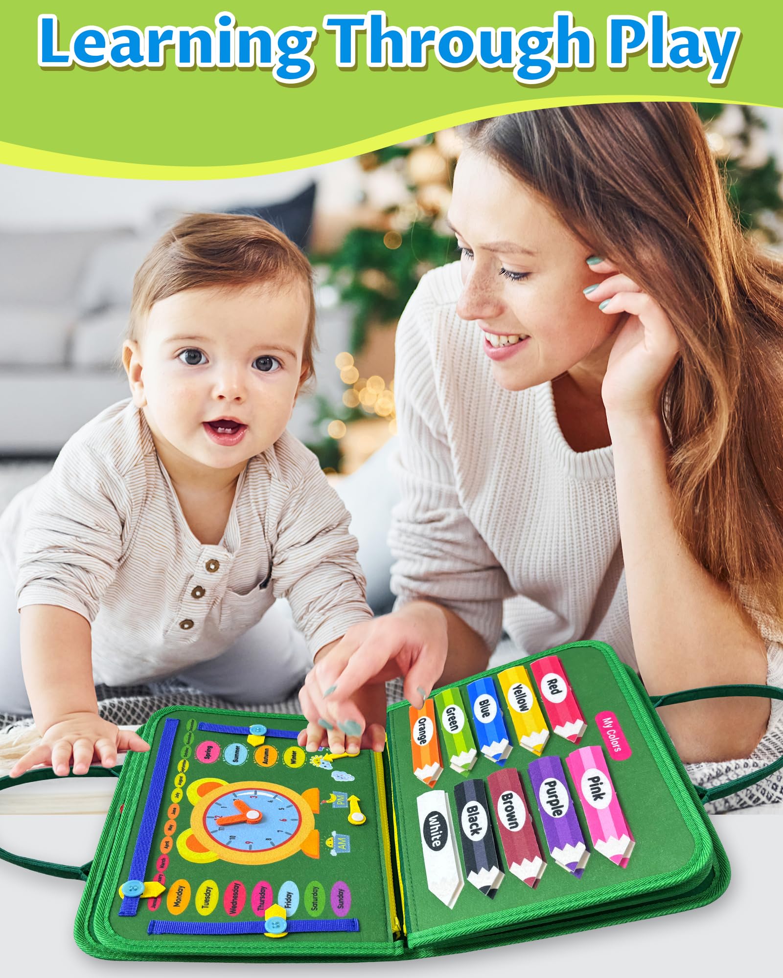 Foto 6 pulgar | Juguete Montessori Exorany De Busy Board Para 1 A 4 Años Con 8 Páginas - Venta Internacional.