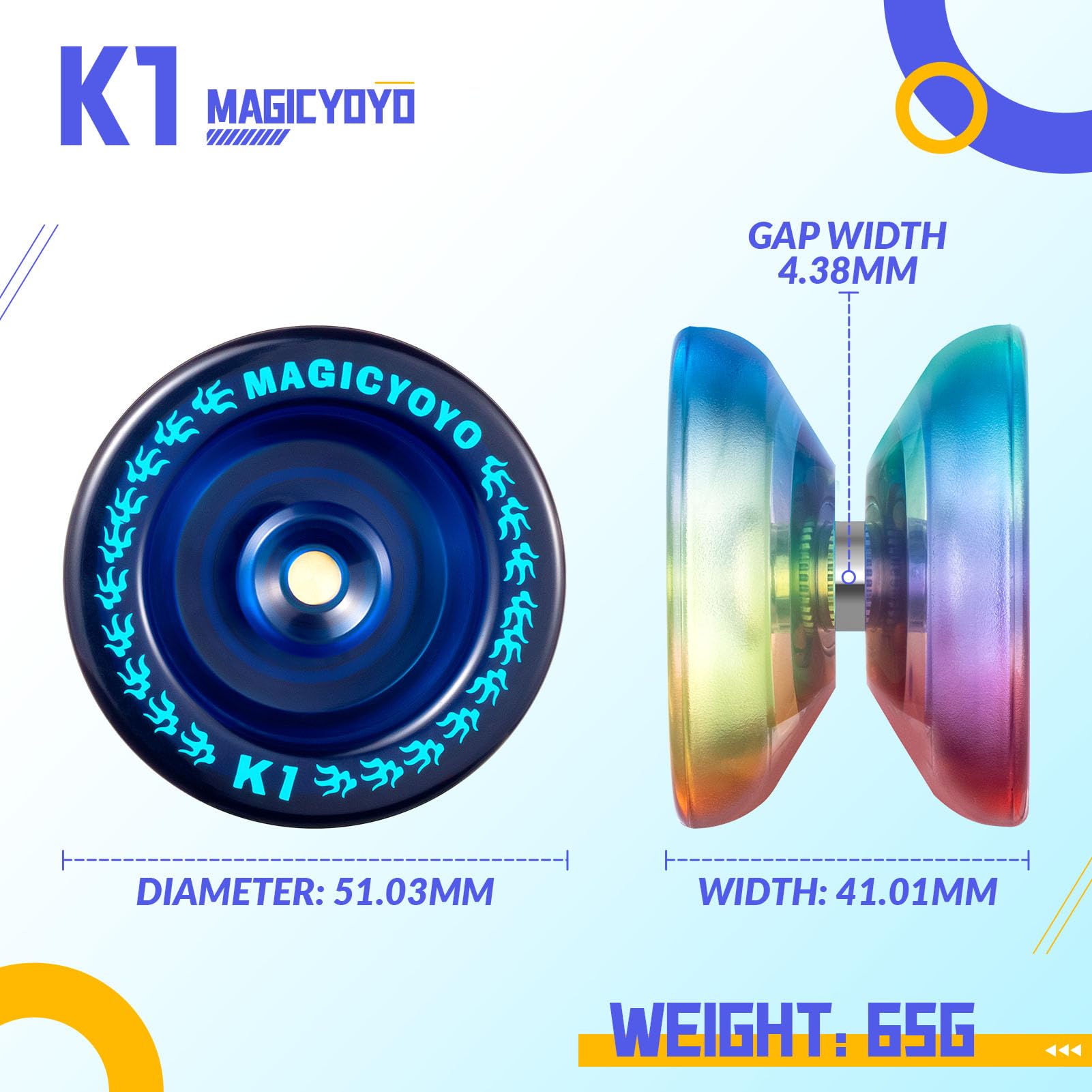 Foto 5 pulgar | Yoyo Magicyoyo K1, Paquete De 2 Unidades Para Niños, Con Funda De Almacenamiento Y Cuerdas - Venta Internacional.