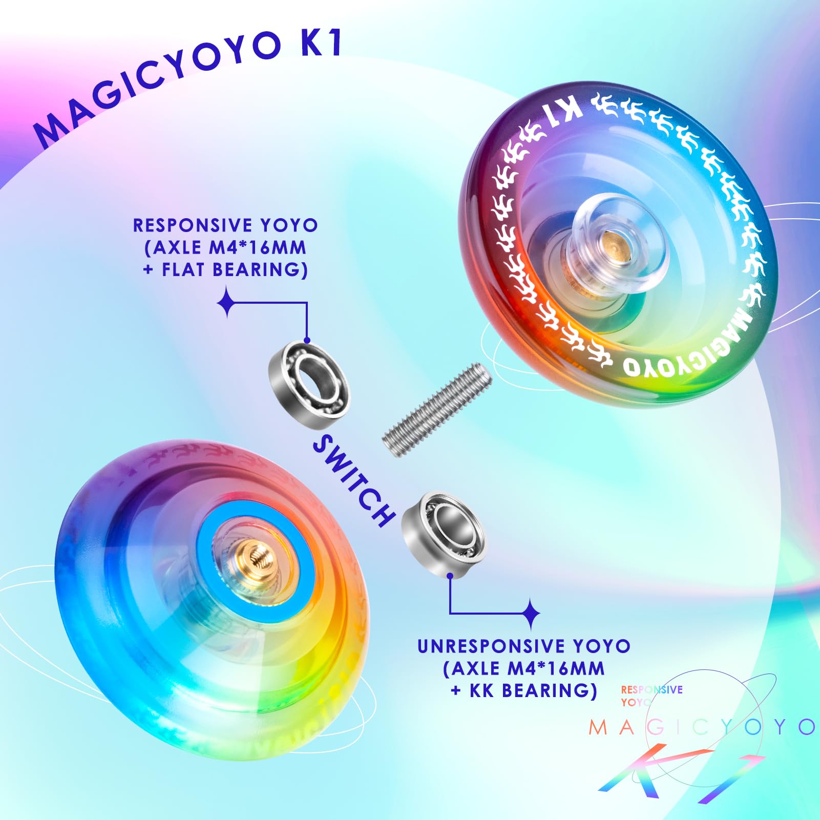 Foto 6 pulgar | Yoyo Magicyoyo K1, Paquete De 2 Unidades Para Niños, Con Funda De Almacenamiento Y Cuerdas - Venta Internacional.