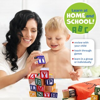 Foto 4 | Bloques Apilables de Madera con Forma de Alfabeto Skoolzy - Venta Internacional