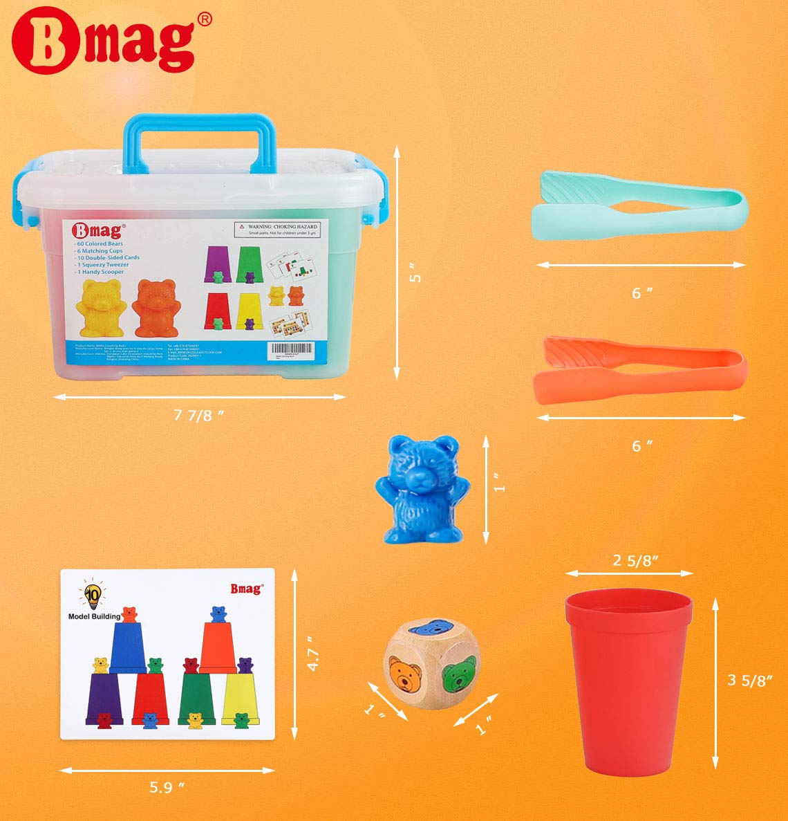 Foto 7 | Juguetes Educativos Bmag Infantil para Aprender Matemáticas-Venta Internacional